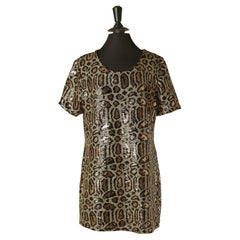 Sequin mini cocktail dress with animal pattern GIANFRANCO FERRÉ JEANS