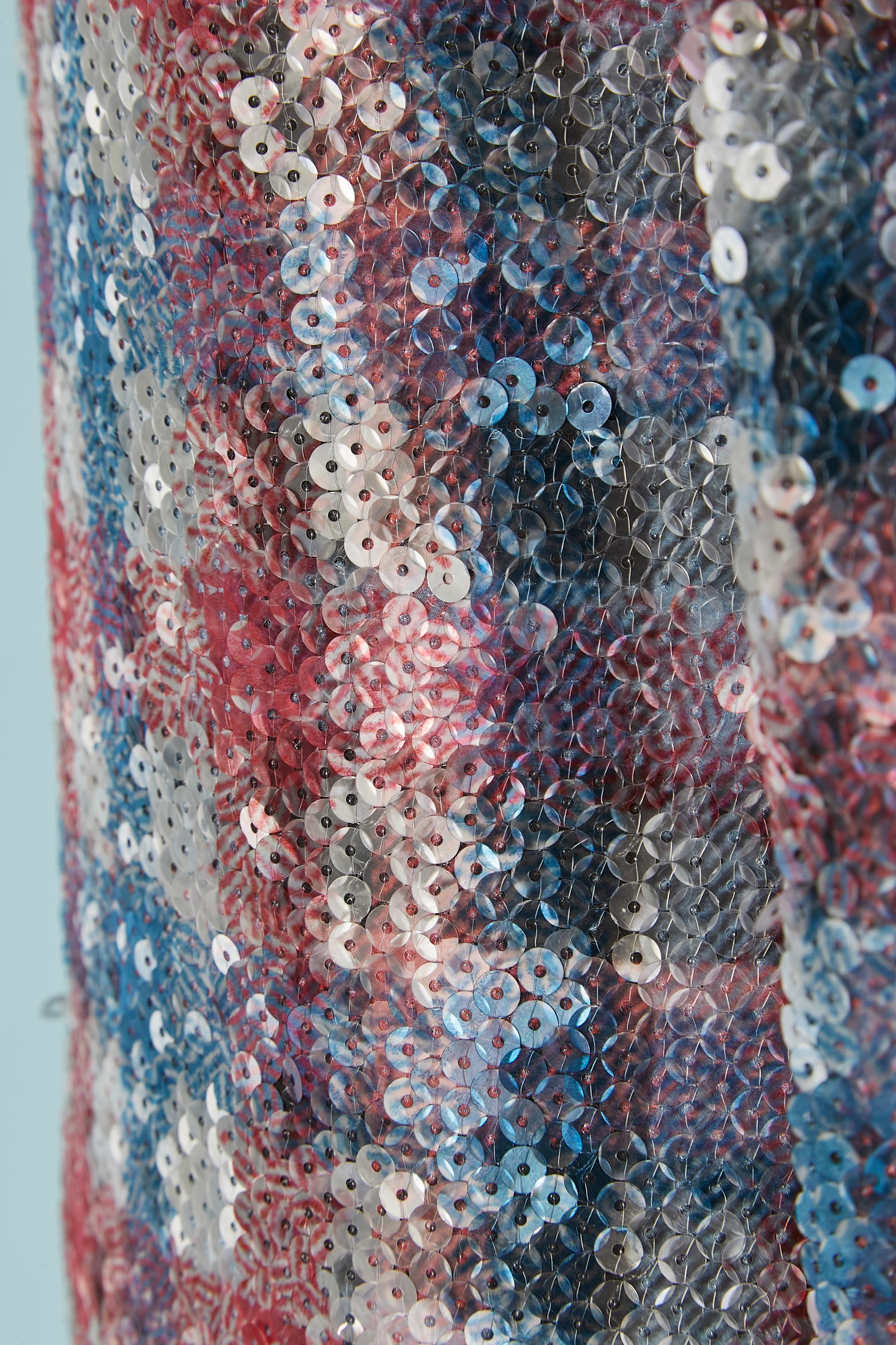 De las mujeres Top de lentejuelas con estampado de cuadros CHANEL en venta