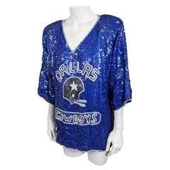 Camiseta de fútbol americano de los Dallas Cowboys con lentejuelas