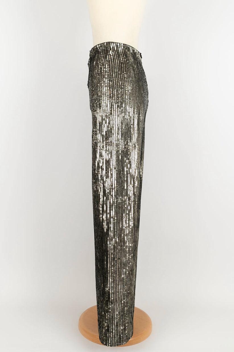 Jean-Paul Gaultier - Pantalon à paillettes, été 2008 Excellent état - En vente à SAINT-OUEN-SUR-SEINE, FR