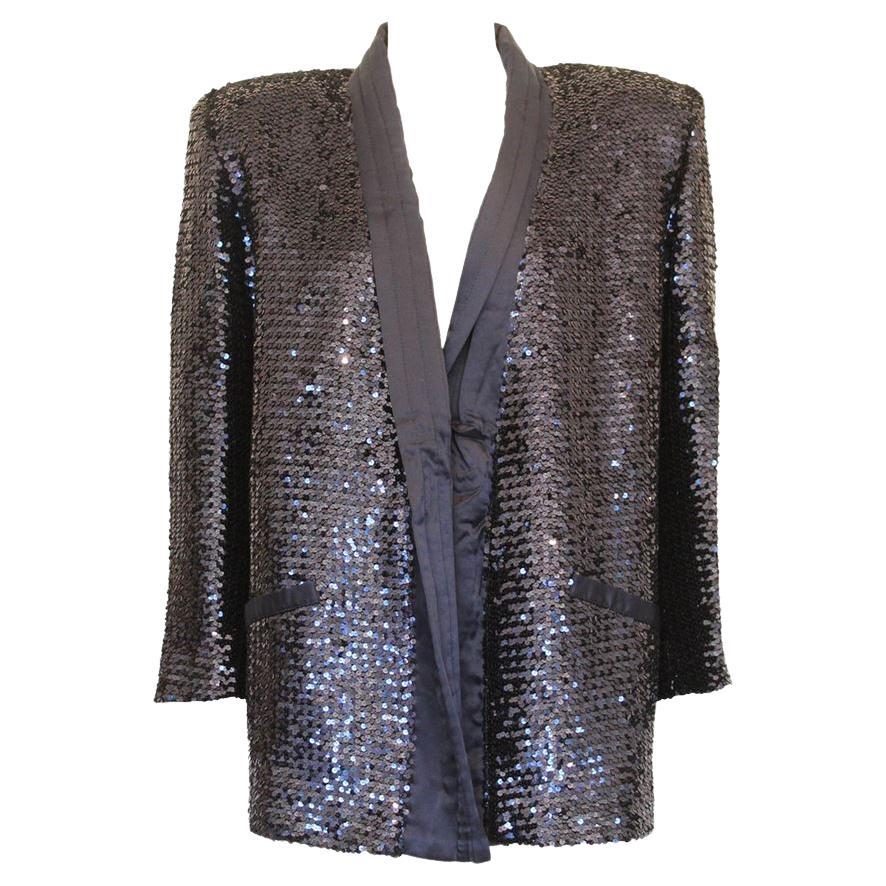 Harriet Selling Pailletten-Jacke Größe 42 im Angebot