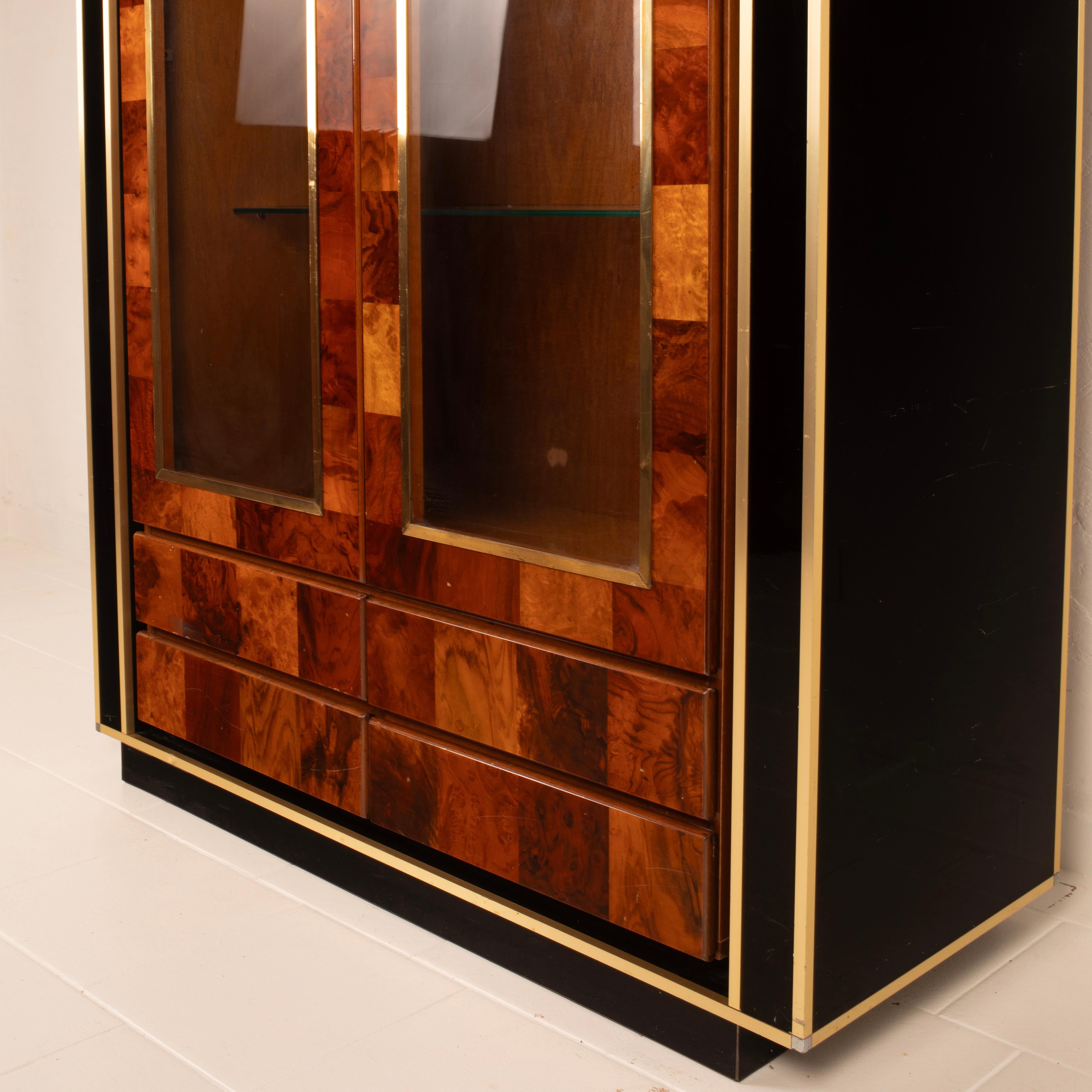 Sequoia Burl Bar Cabinet by Willy Rizzo for Mario Sabot in vendita 6