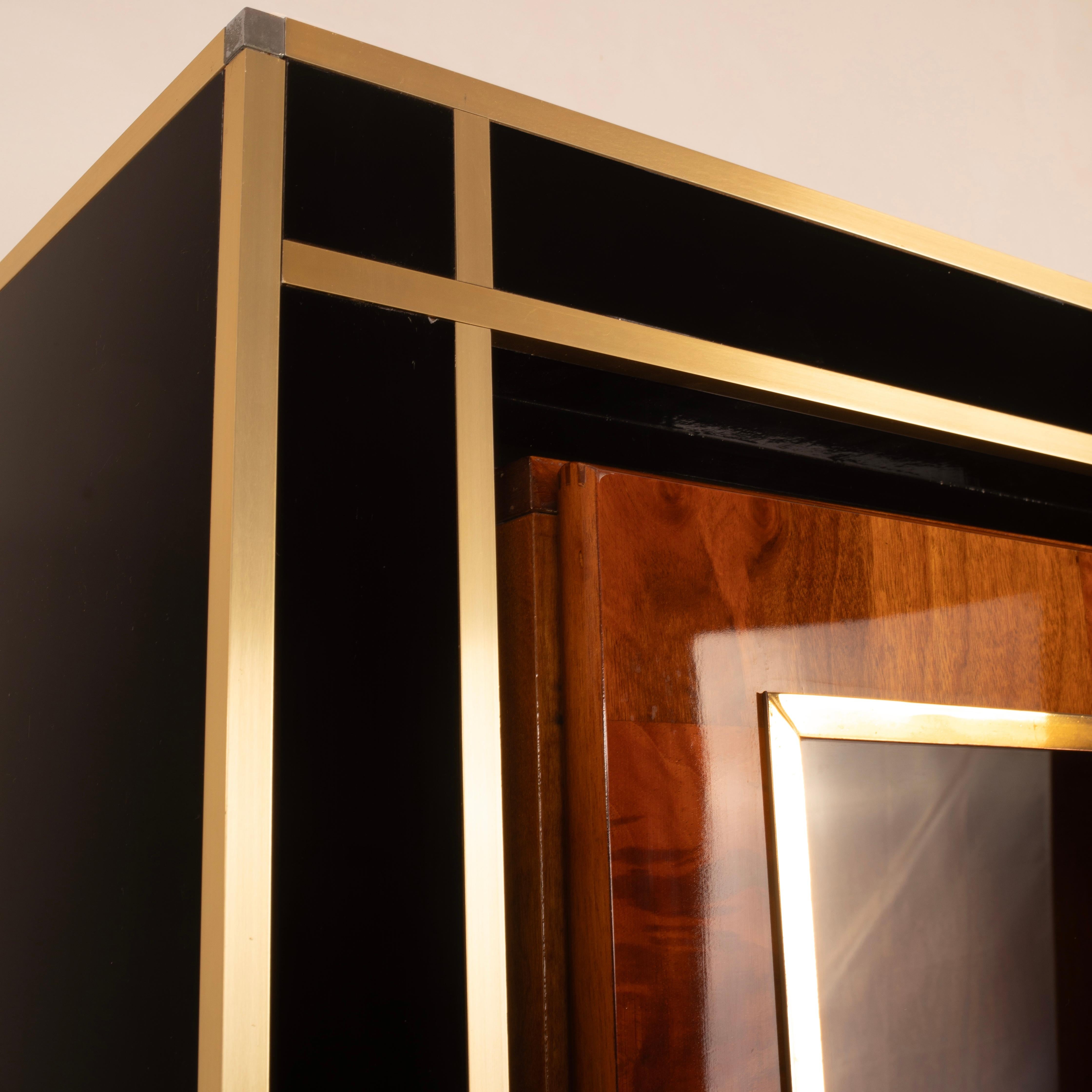 Sequoia Burl Bar Cabinet by Willy Rizzo for Mario Sabot in vendita 8