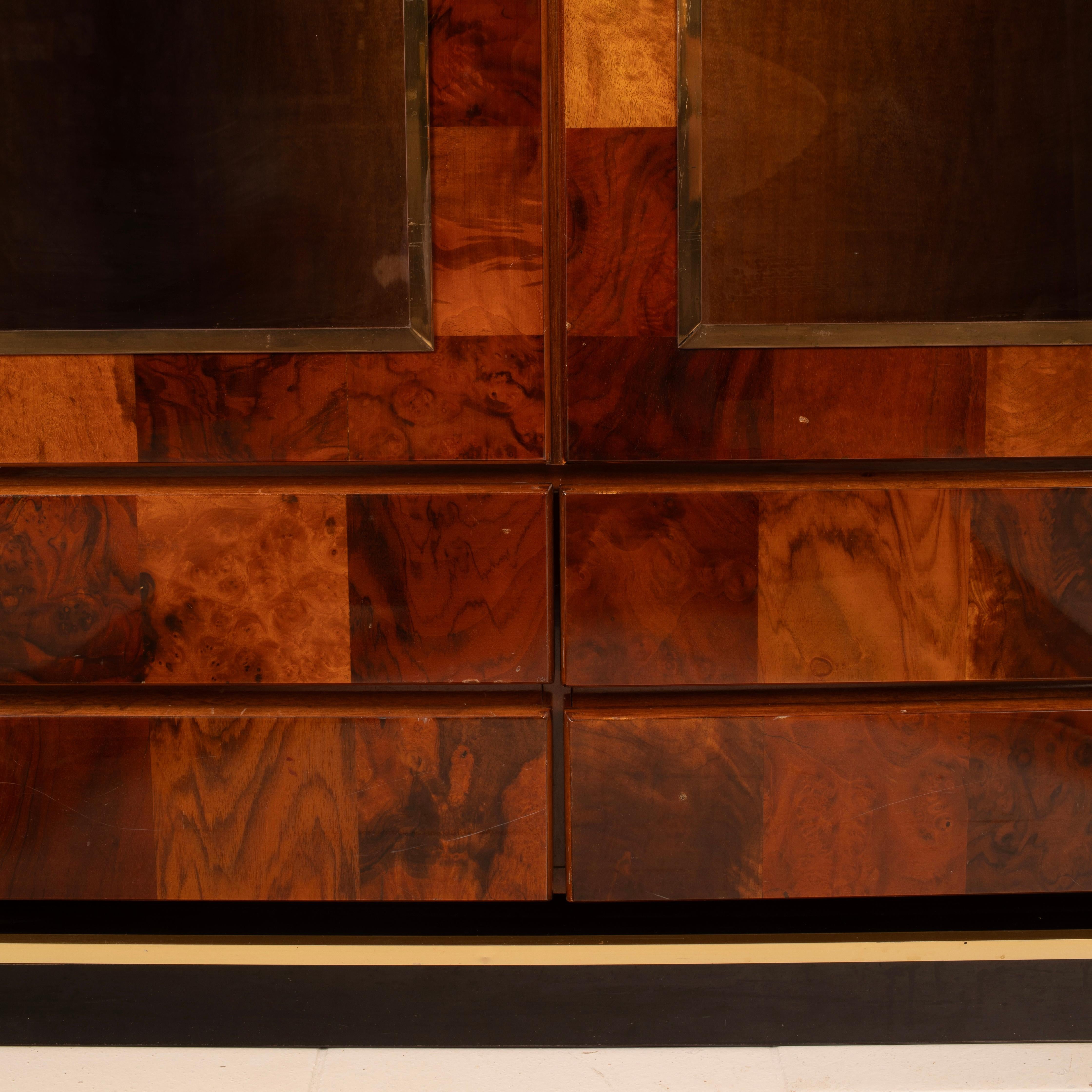 Sequoia Burl Bar Cabinet by Willy Rizzo for Mario Sabot in vendita 10