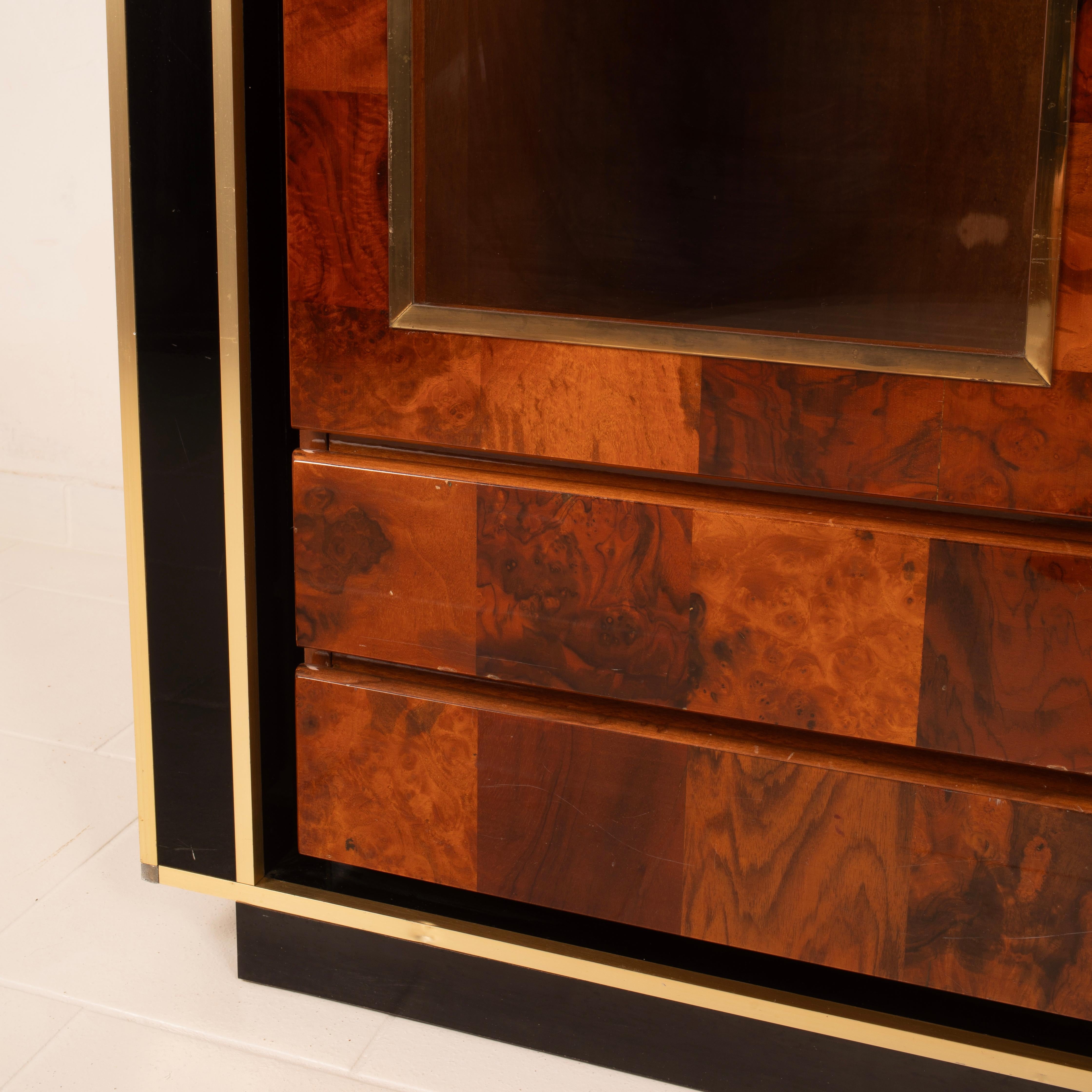 Sequoia Burl Bar Cabinet by Willy Rizzo for Mario Sabot in vendita 12