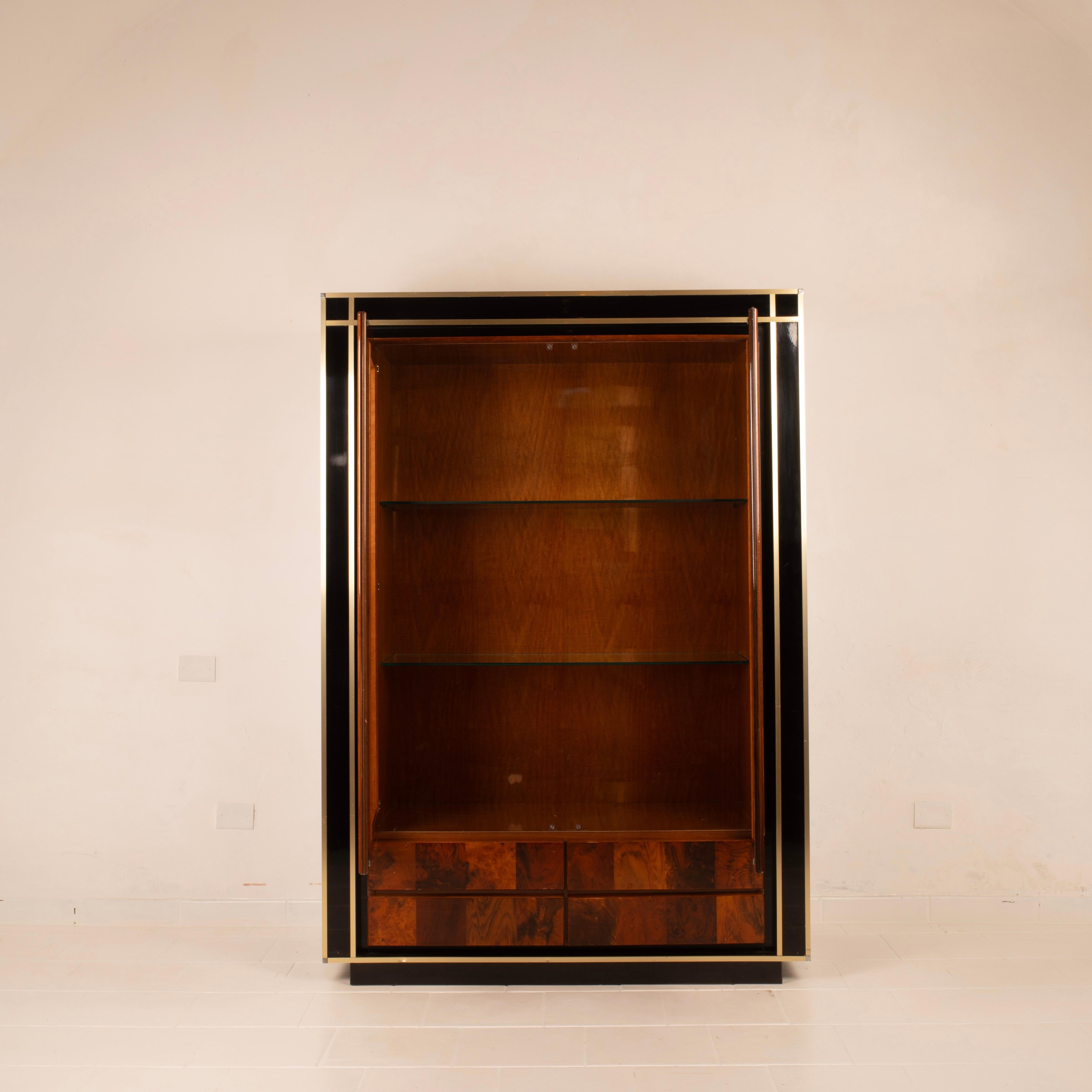 Sequoia Burl Bar Cabinet by Willy Rizzo for Mario Sabot In condizioni buone in vendita a Conversano, IT
