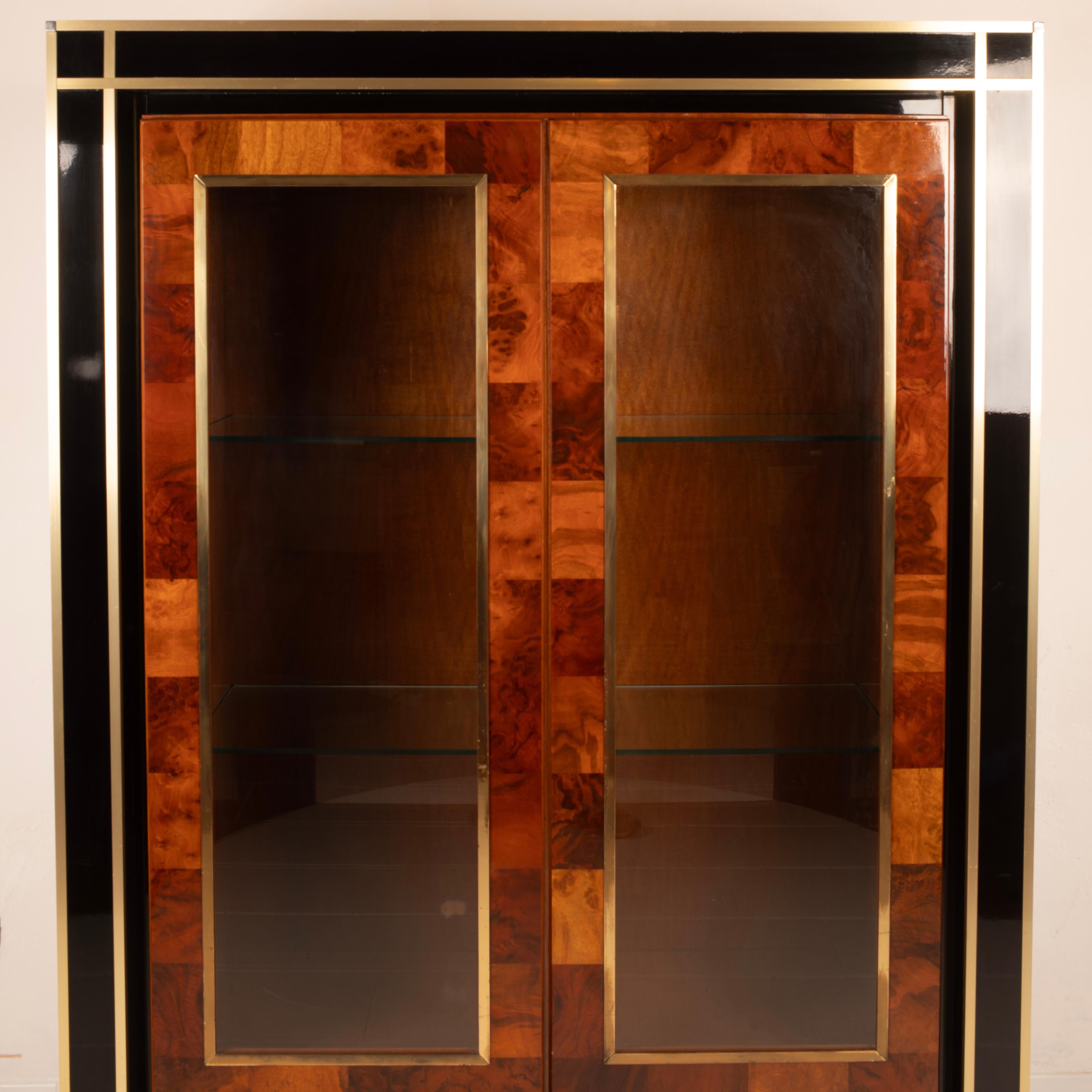 Sequoia Burl Bar Cabinet by Willy Rizzo for Mario Sabot in vendita 2