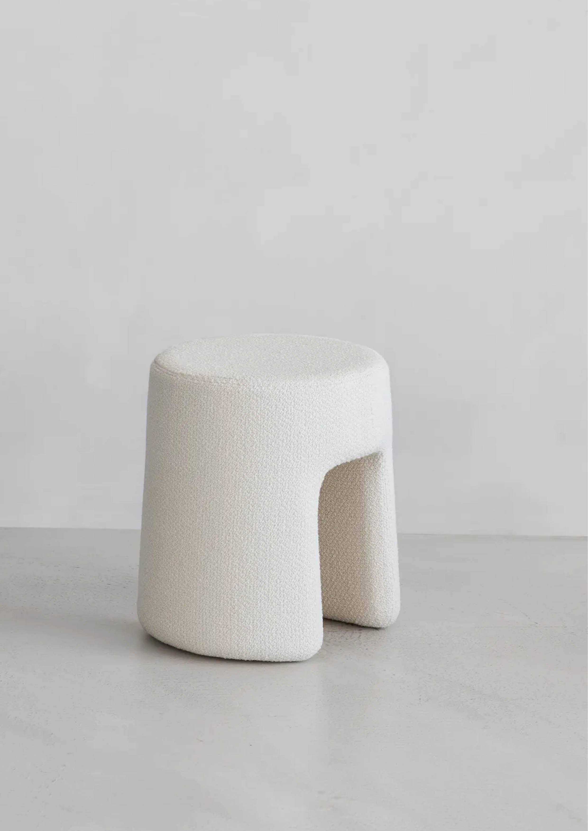 Scandinavian Modern Sequoia C.O.M 'Customer's Own Material' in Leather Pouf by Space Copenhagen For Sale