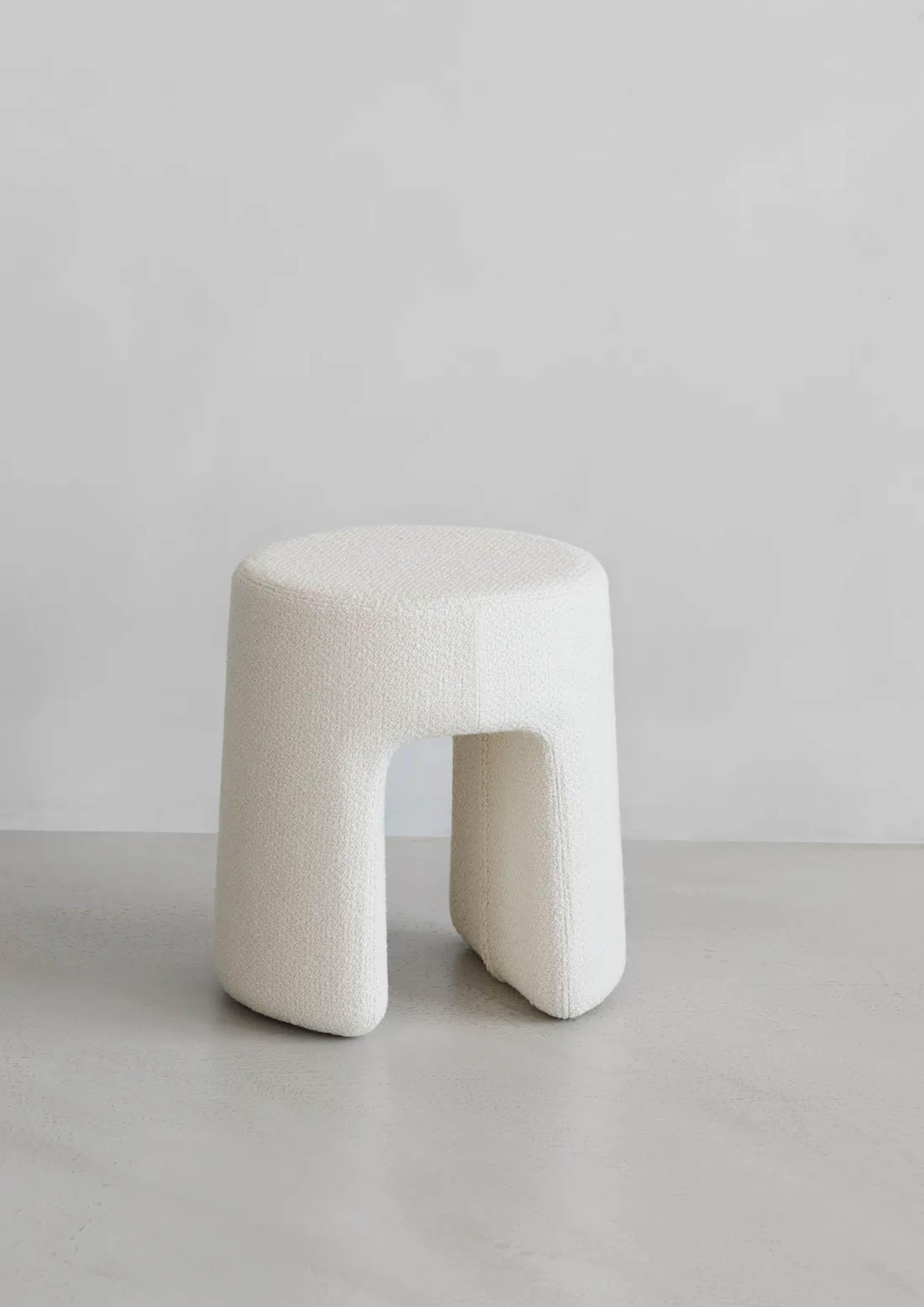 Polish Sequoia C.O.M 'Customer's Own Material' in Leather Pouf by Space Copenhagen For Sale