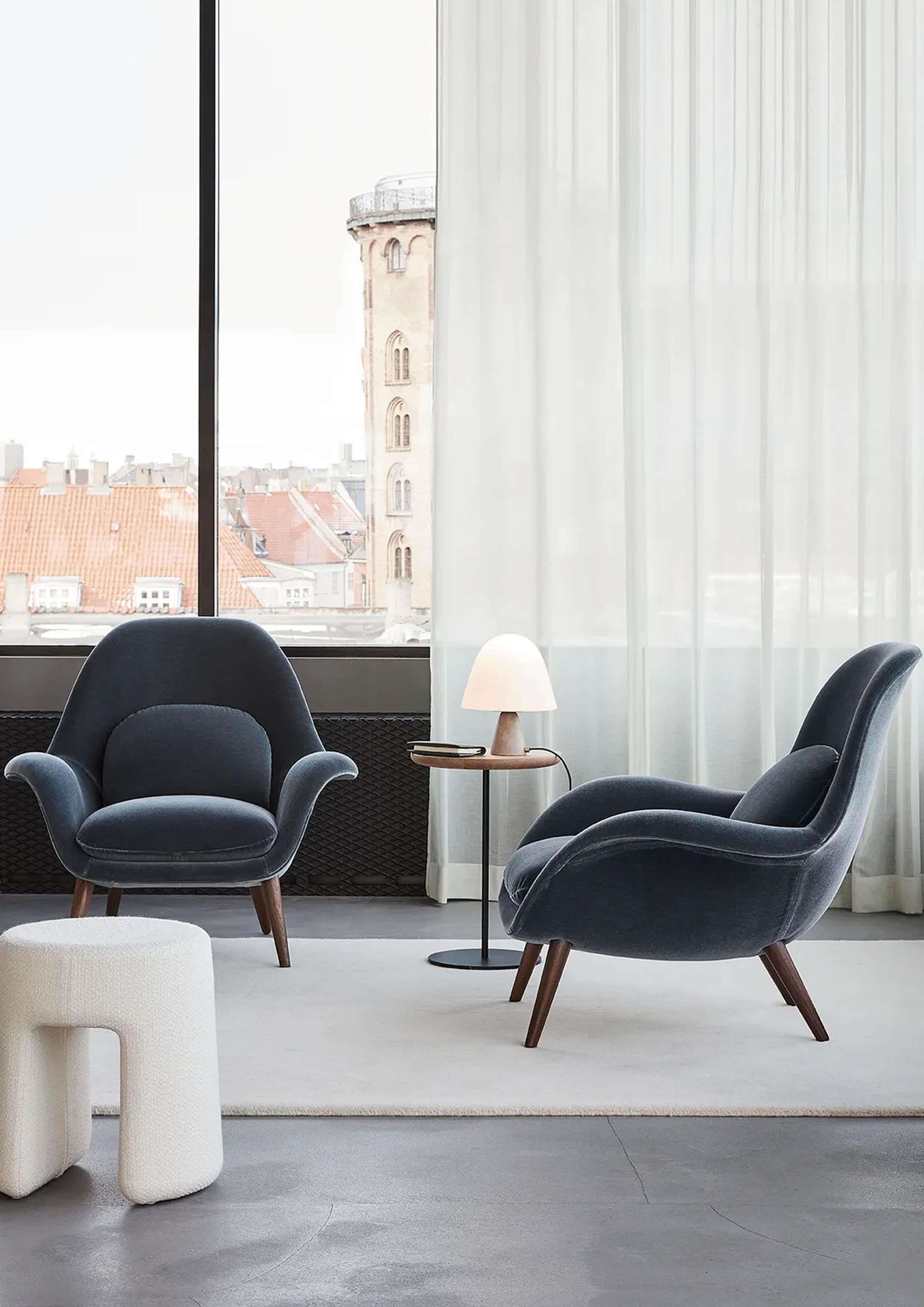 Contemporary Sequoia C.O.M 'Customer's Own Material' in Leather Pouf by Space Copenhagen For Sale