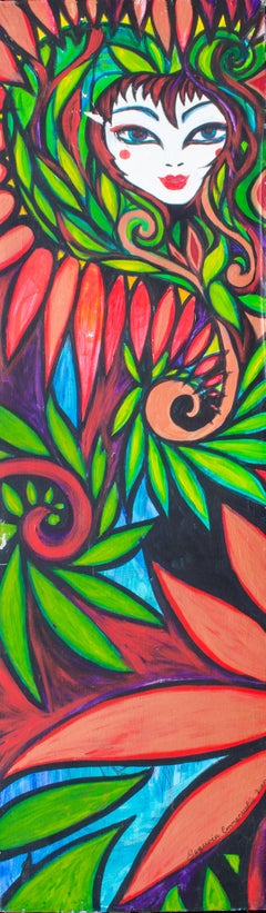 Sequoia Emmanuelle Pintura Original Tierra Niño