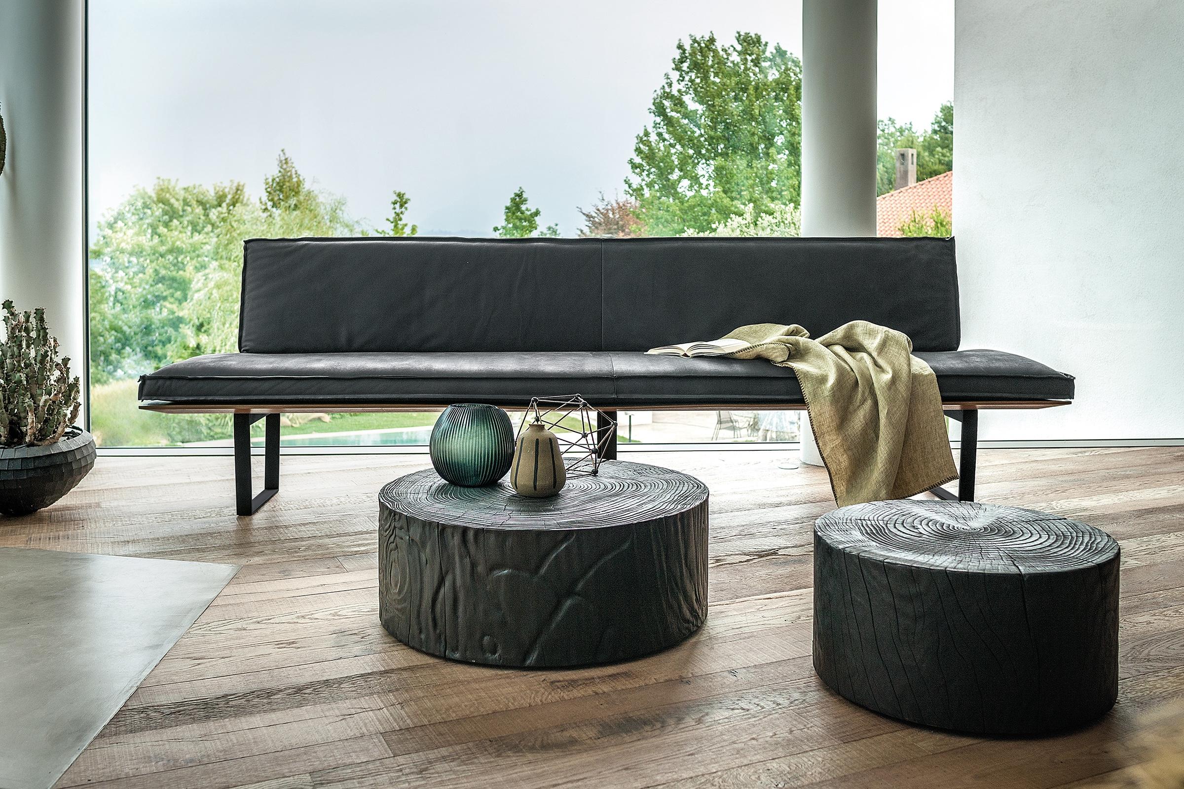 Banc en bois massif et fer Sequoia, conçu par Cengiz Civan, fabriqué en Italie en vente 3