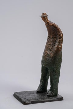 A Second Glance, Contemporary Bronze Figure Sculpture