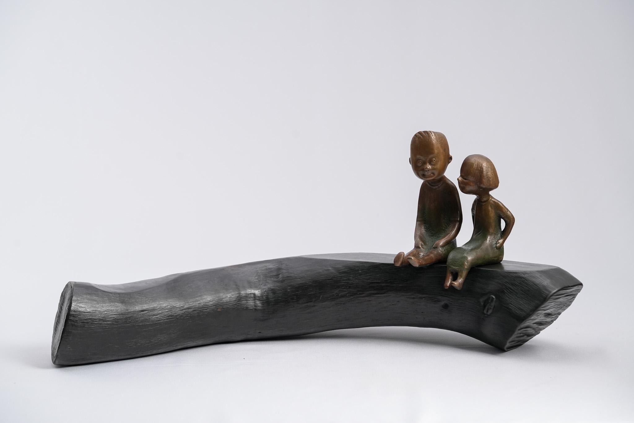 Childhood, Contemporary Bronze Figure Sculpture