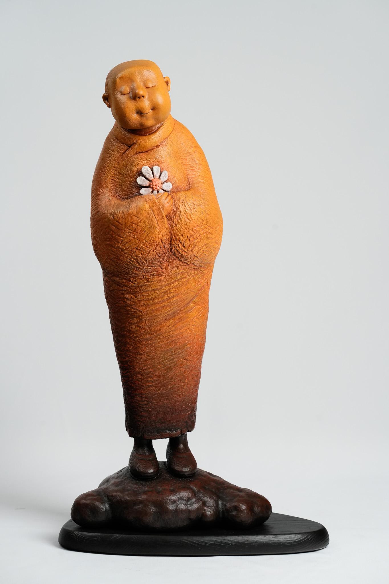 Designer
s Note:

Perfect Scale: Standing at 28 inches (71 cm) tall, this sculpture is an ideal statement piece for a hallway console, a side table in a living area, or a recessed wall niche. Its verticality draws the eye upward without occupying a