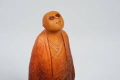 Contemporary Hand-Carved Wood Sculpture "Brat" by Ser Uang Huang