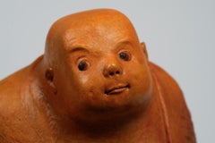 Hand-Carved Zen Wood Sculpture "Half Leisure" by Ser Uang Huang