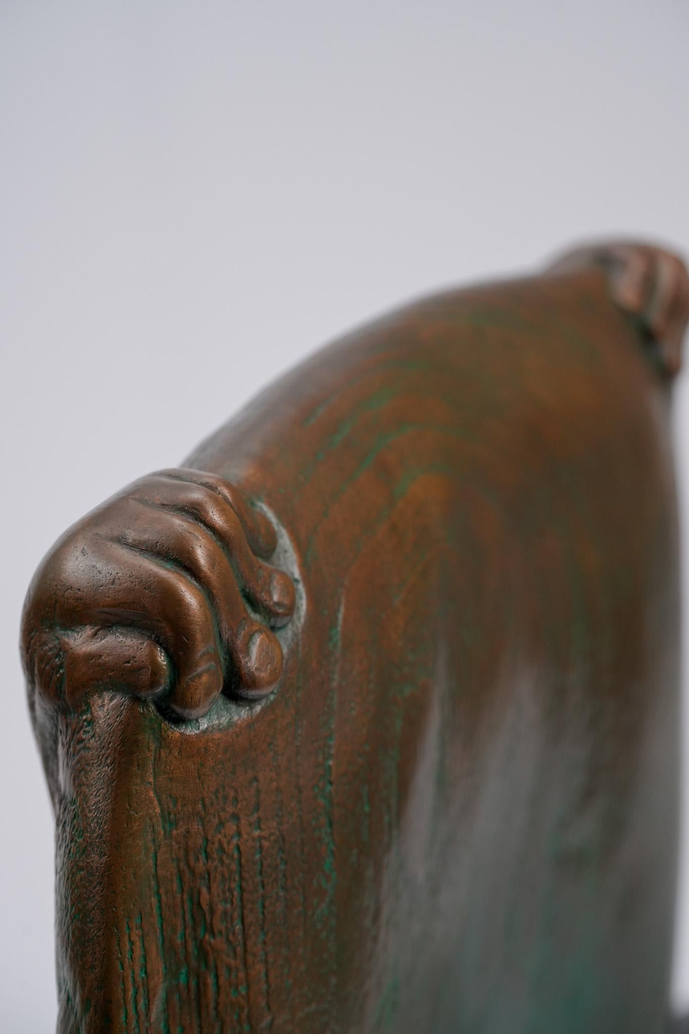 What? Contemporary Bronze Figure Sculpture For Sale 2