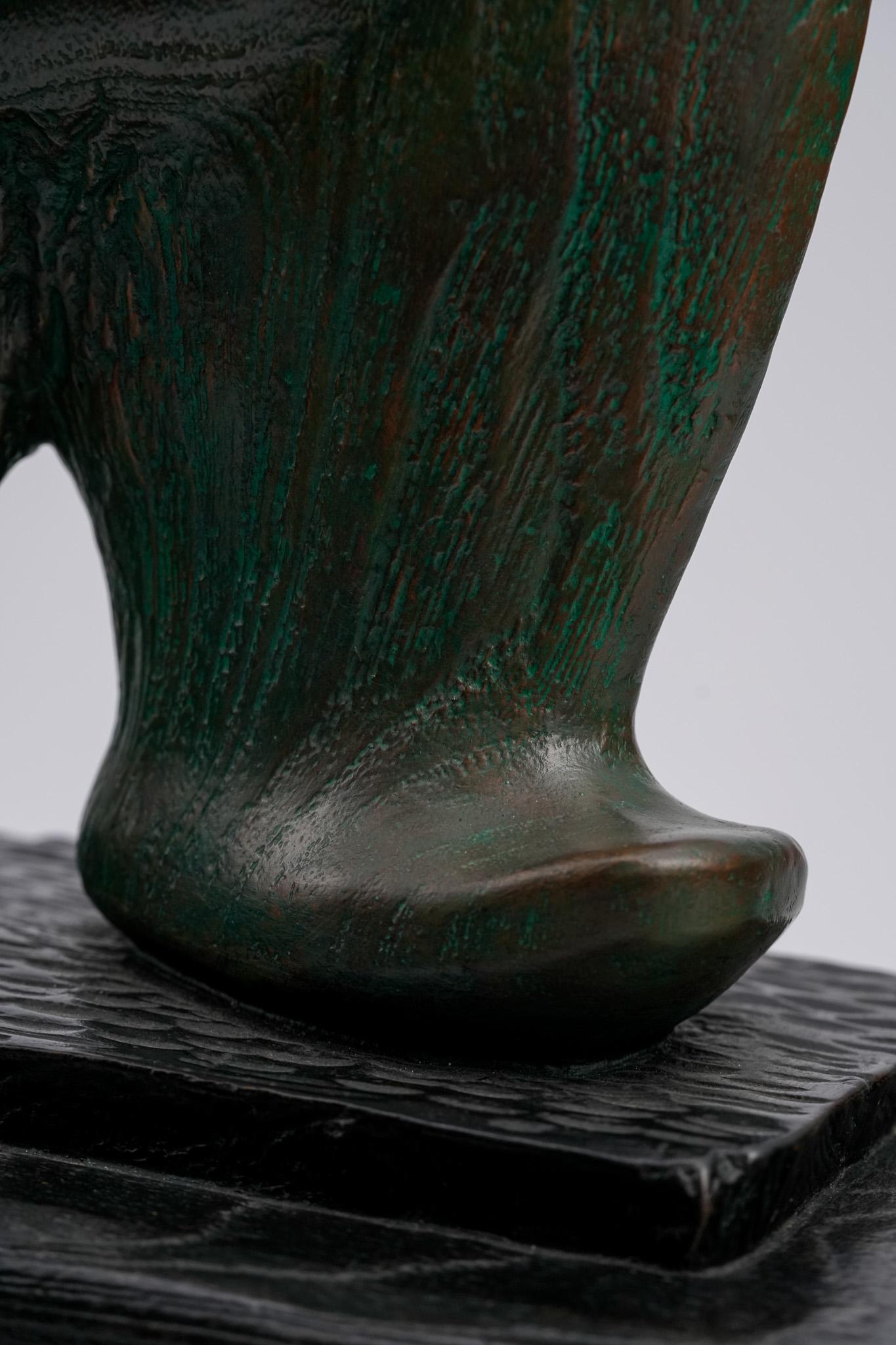 What? Contemporary Bronze Figure Sculpture For Sale 5