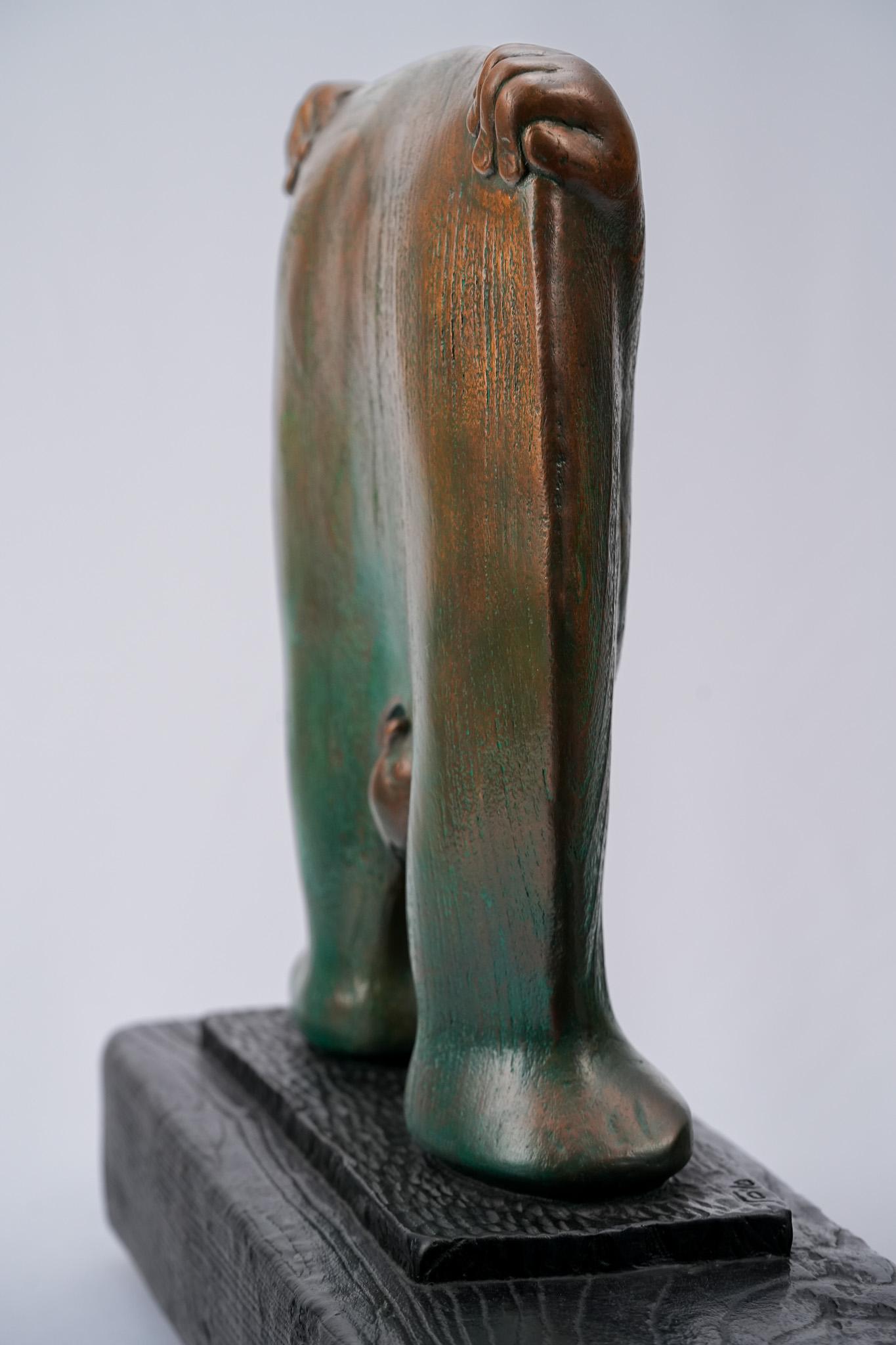 What? Contemporary Bronze Figure Sculpture For Sale 6