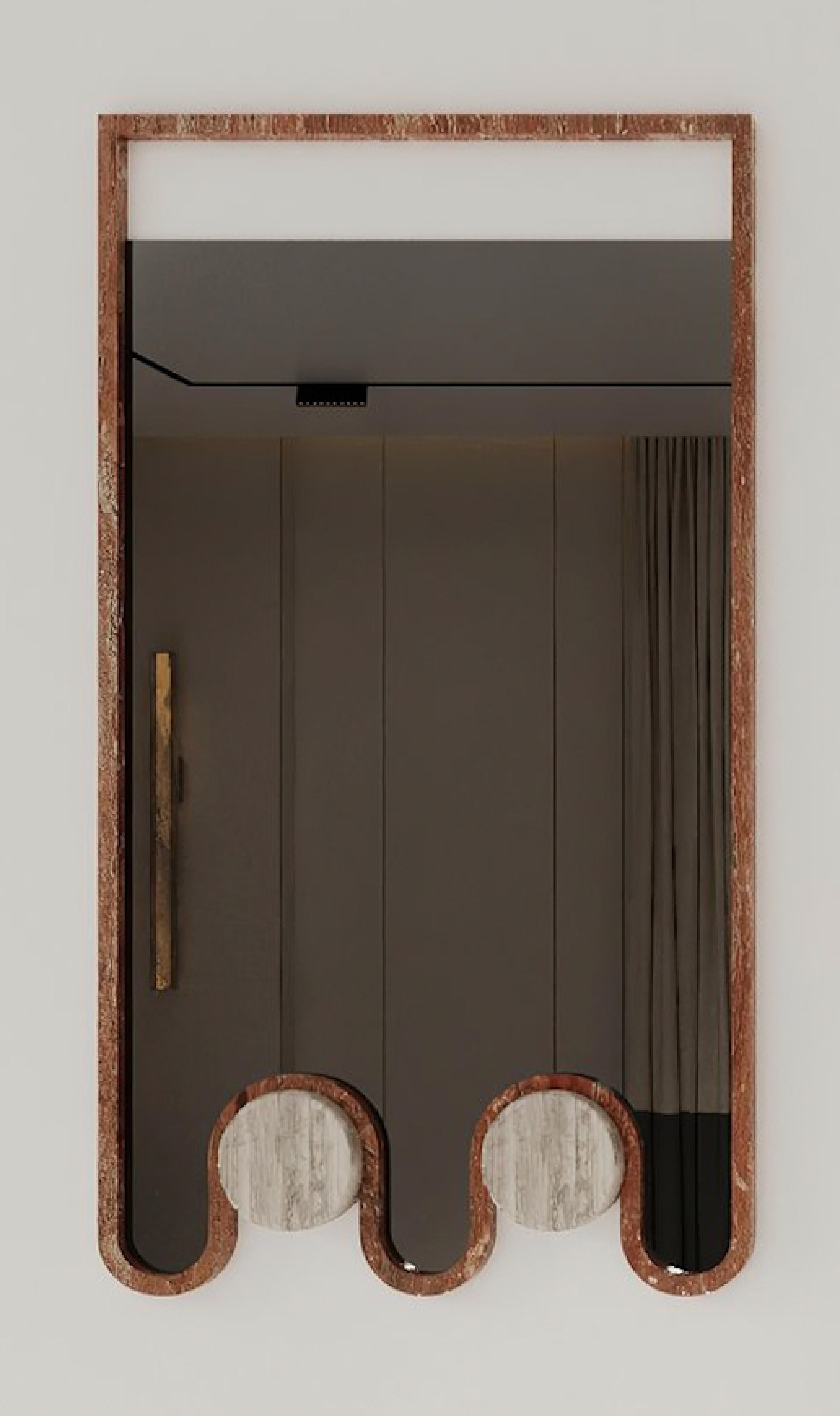 Hand-Carved SERA 2 tone Mirror For Sale