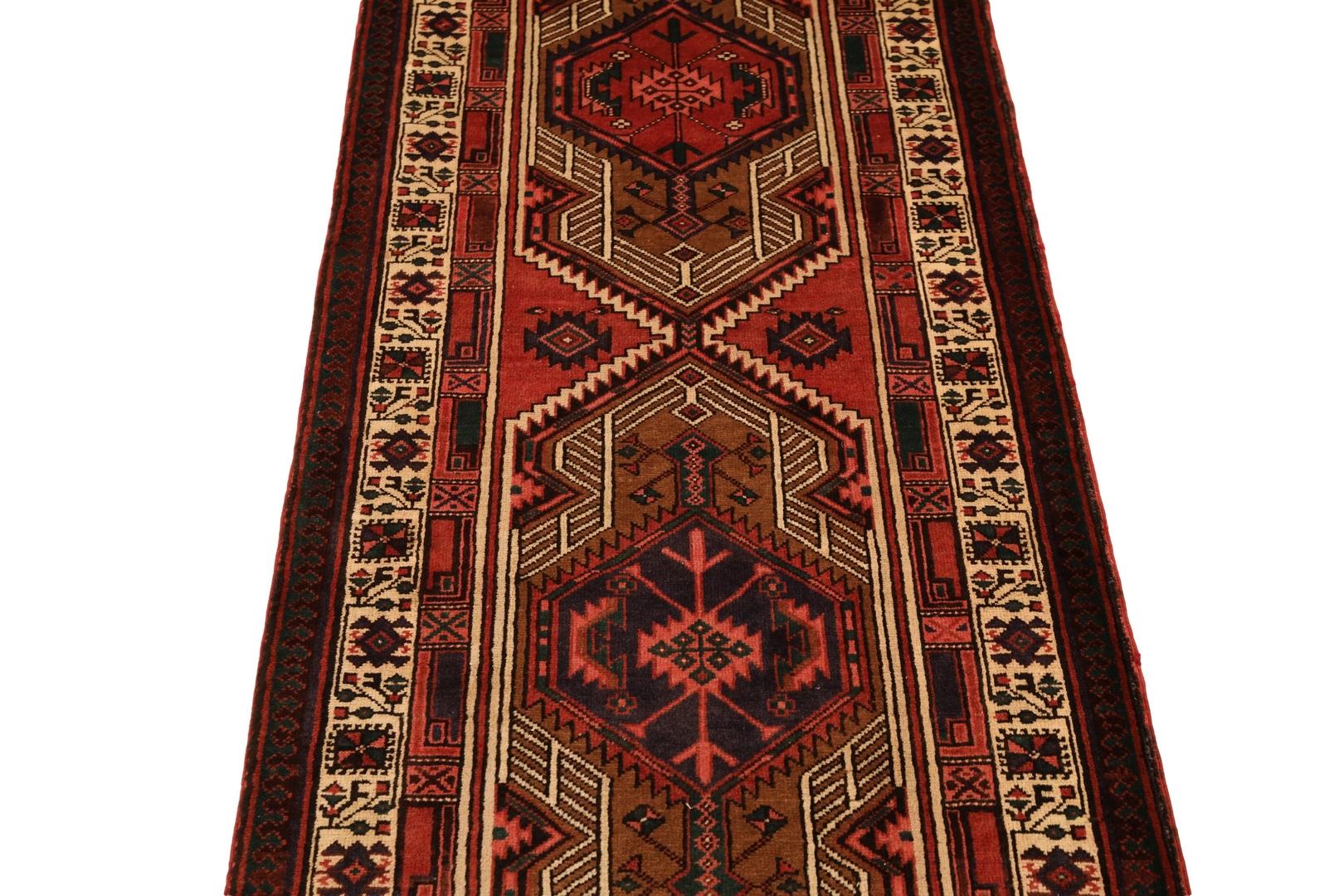 Hand-Knotted Serab Antique Runner - 3'2