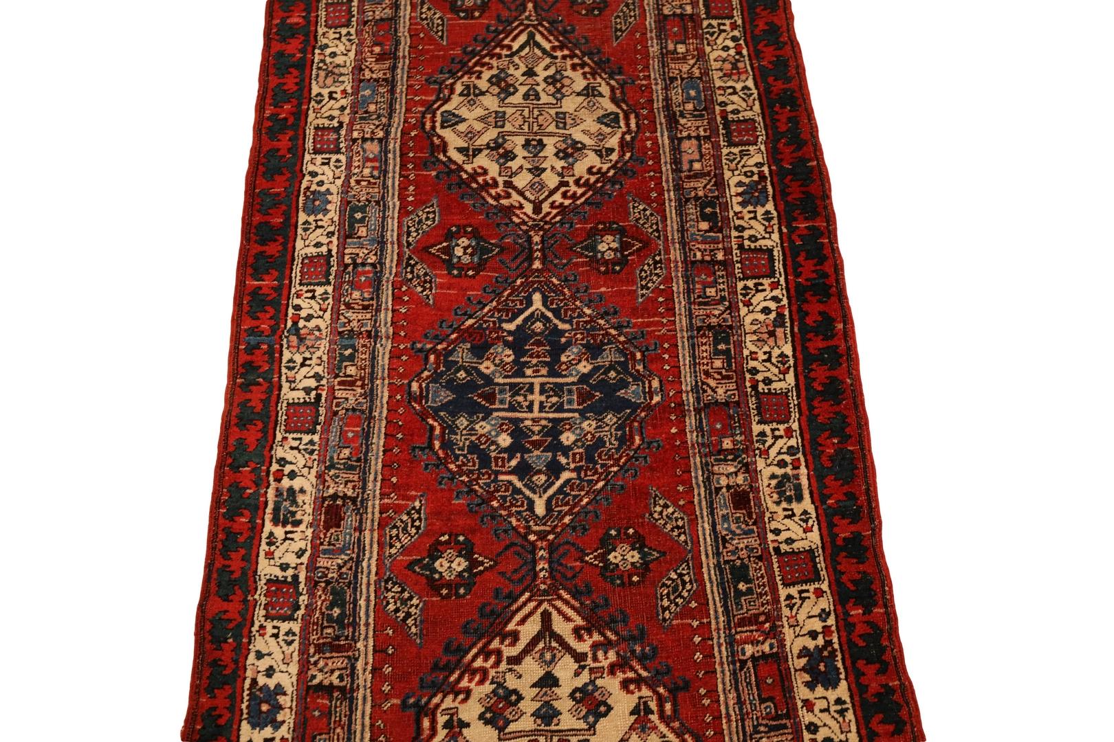 Hand-Knotted Serab Antique Runner - 2'10