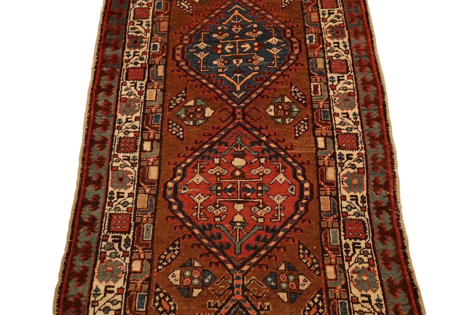 Hand-Knotted Serab Semi-Antique Runner - 3'5