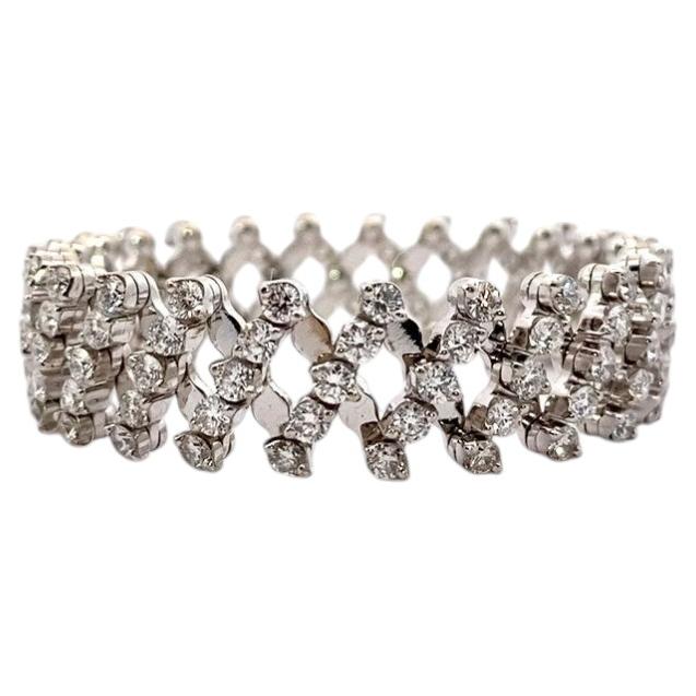 Serafino Consoli 18kt White Gold Brilliant Ring & Bracelet, 4.72ct Tw Vs