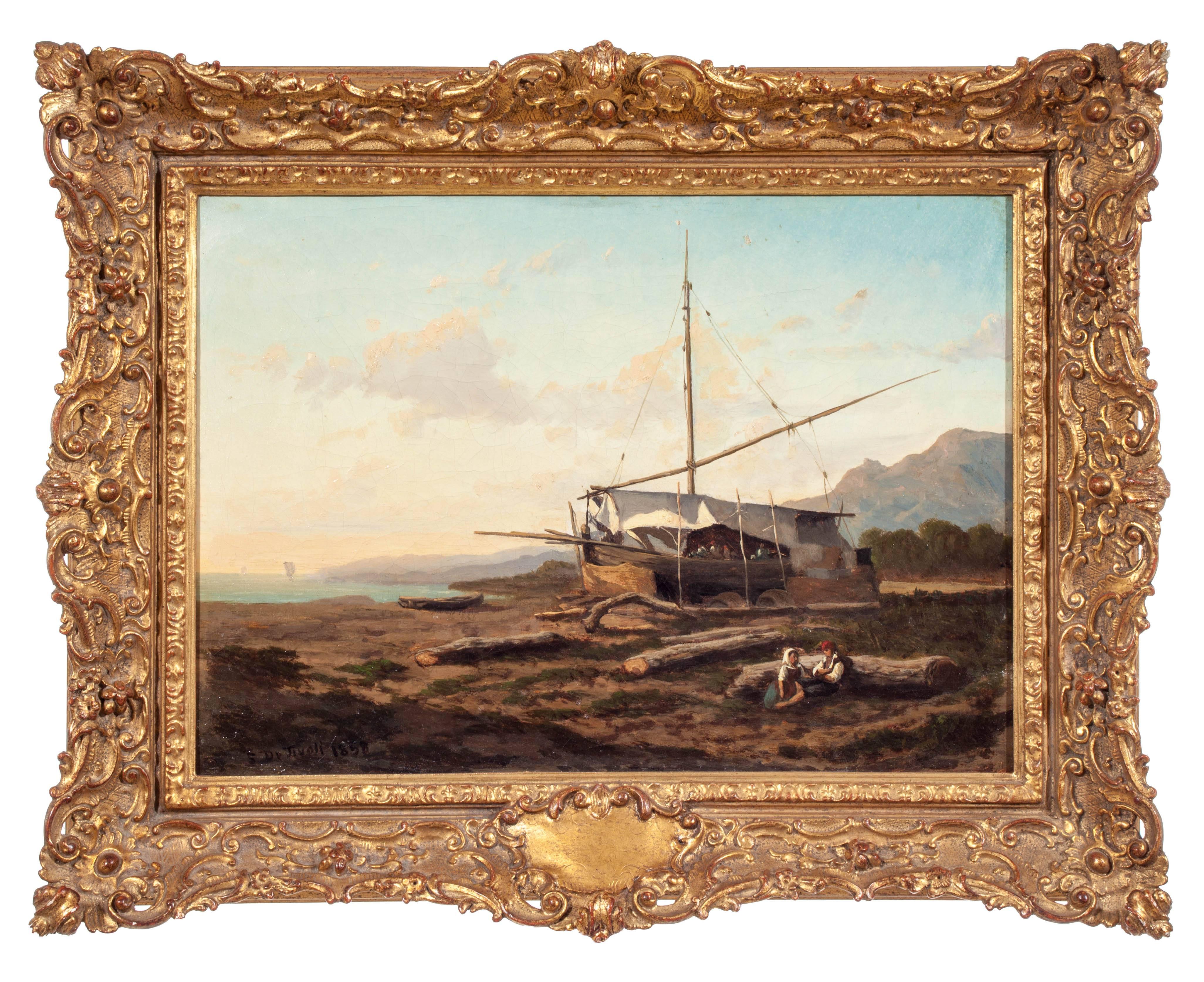 Signed and dated “1858” on the bottom left

Born in Livorno in 1826, Serafino and his brother Felice dedicated their time to painting landscapes. From 1848 to 1949 he took part in numerous battles in the First War of Italian Independence. Between