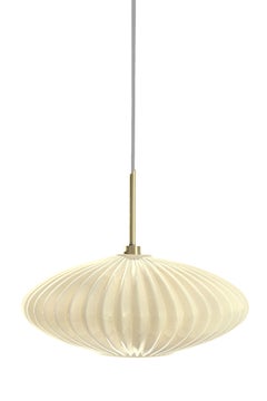 Lampe à suspension Serail en verre ivoire par Concept Verre