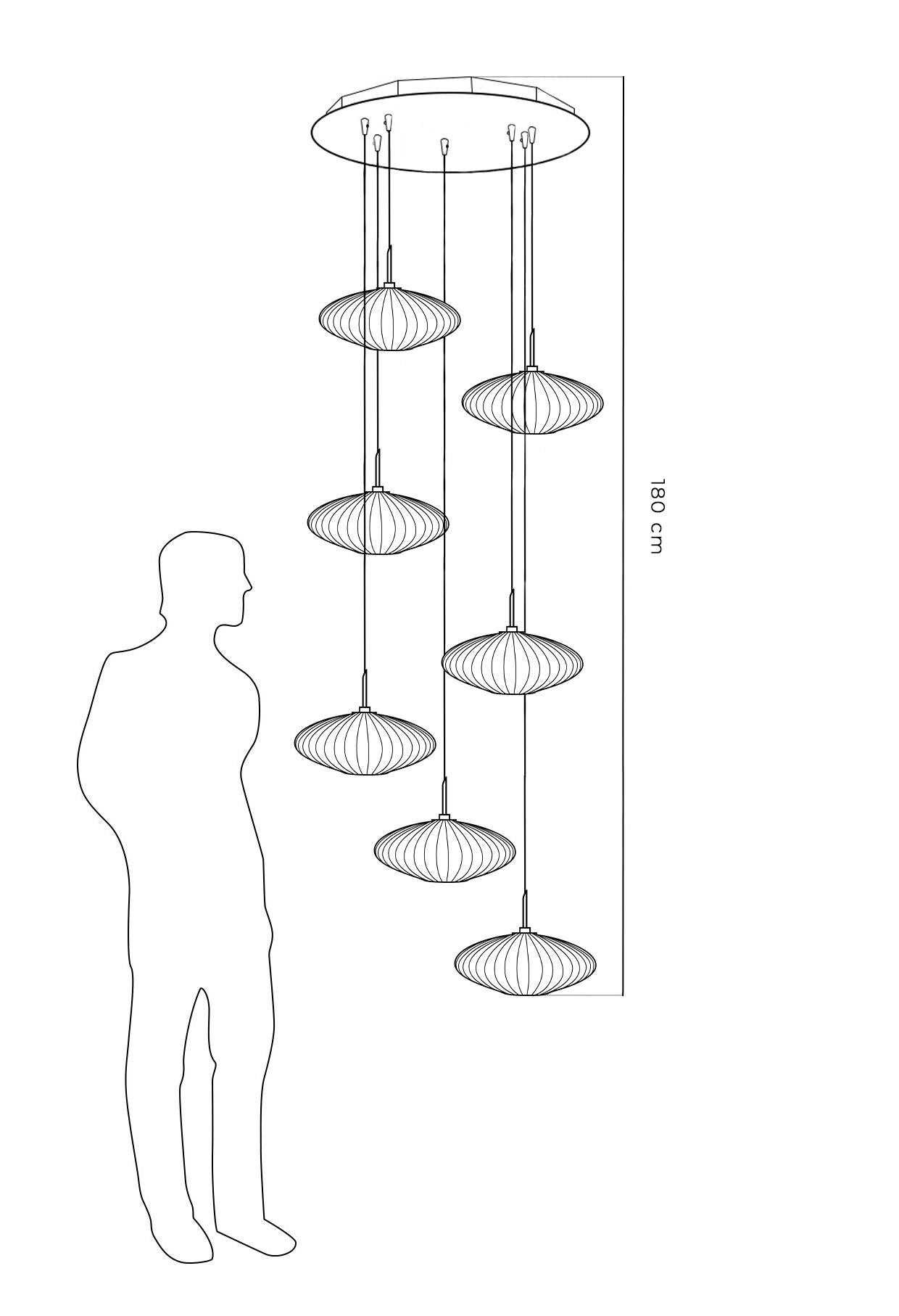 Lampe à suspension Serail en verre ivoire par Concept Verre Neuf - En vente à Nice, FR