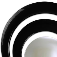 Serail Round Mirror in Black Lacquered Finish