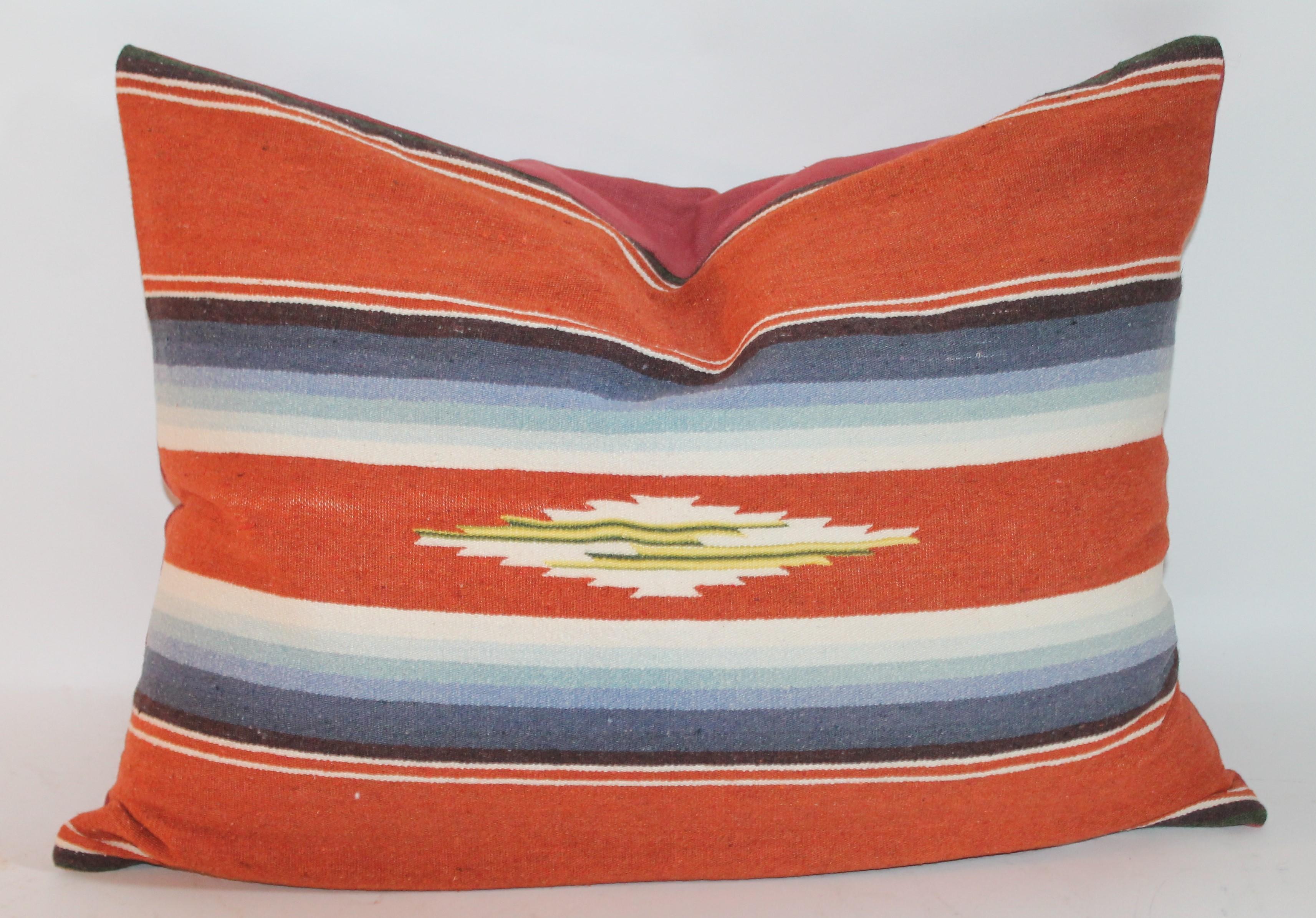 Serape Pillows in Burnt Orange, Collection of Three In Excellent Condition In Los Angeles, CA