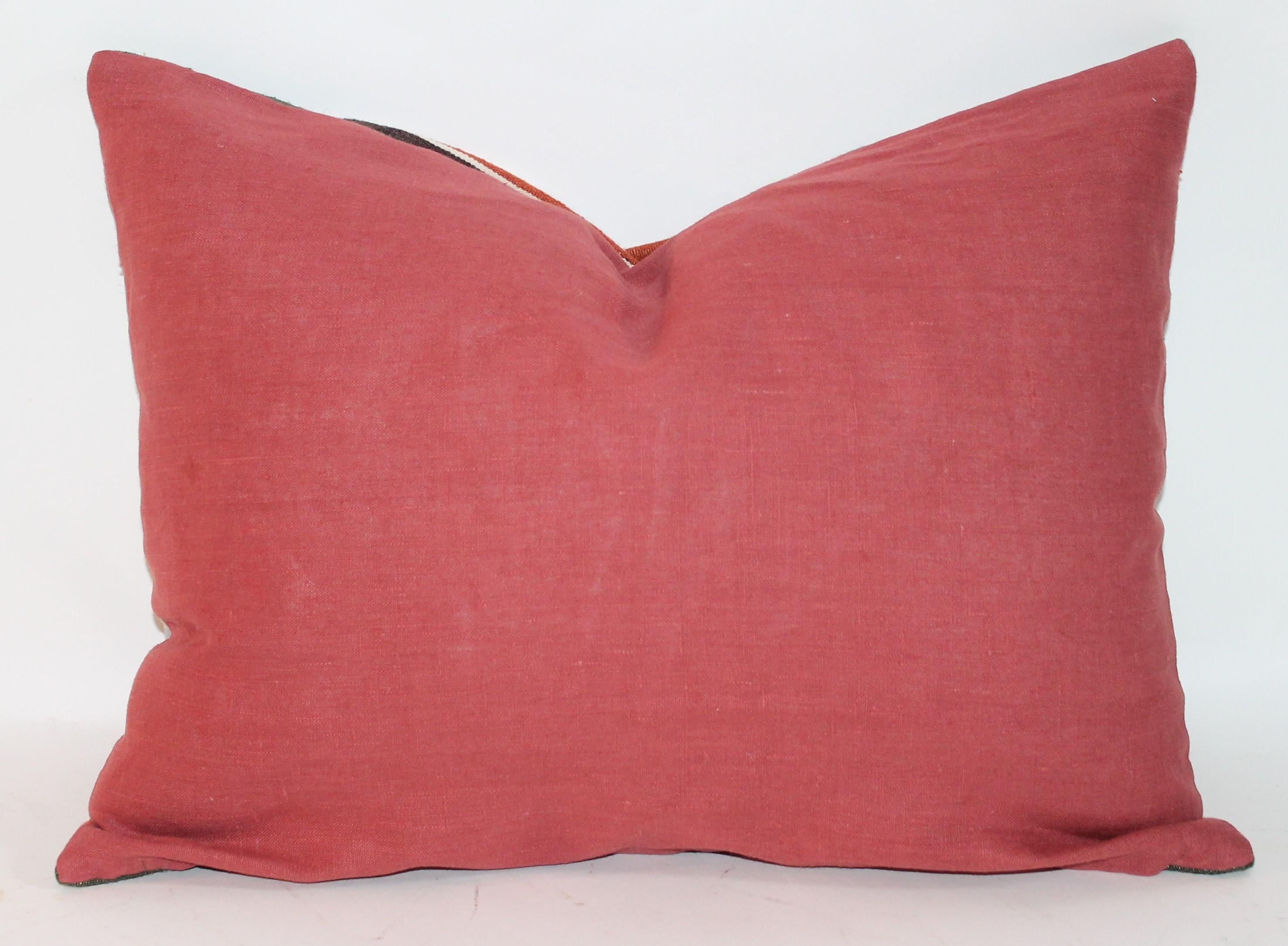 Serape Pillows in Burnt Orange, Collection of Three 1