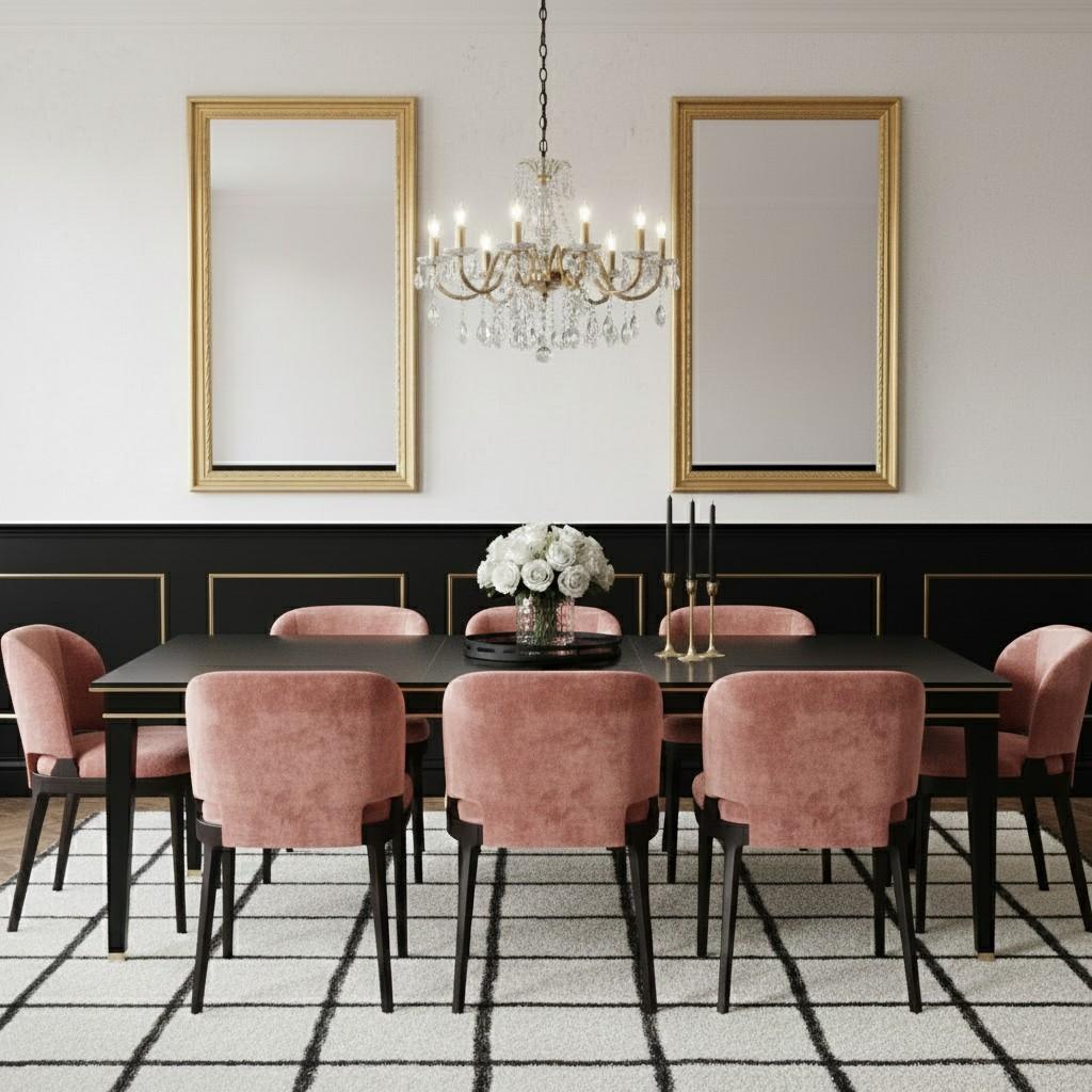 Seraph Stuhl: Gebogene Form mit architektonischem Sockel in schwarzer Eiche - Mondo Design Studio (Samt) im Angebot