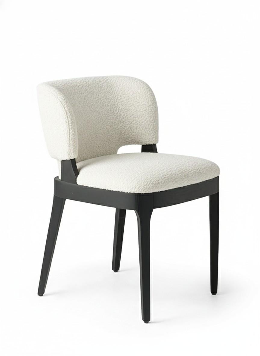 Seraph Stuhl gepolstert in Crushed Velvet mit Ebenholzrahmen - Mondo Design Studio im Angebot 2