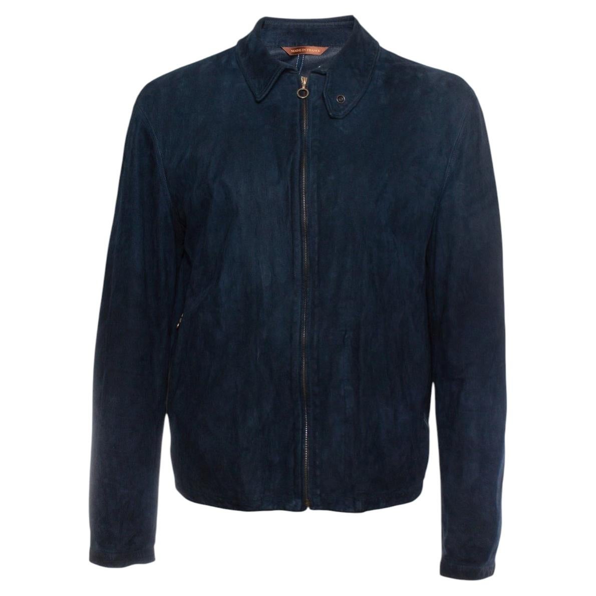Seraphin, Veste bombardier en daim bleu
