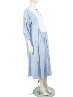 Seraphina Blue Striped Ruffle Trim Collar Dress Size XXL