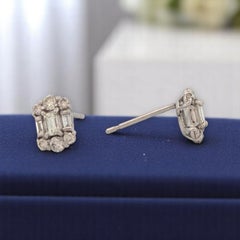 Seraphina Diamond Earrings - Platinum Art Deco Earrings, Vintage Luxury Jewelry