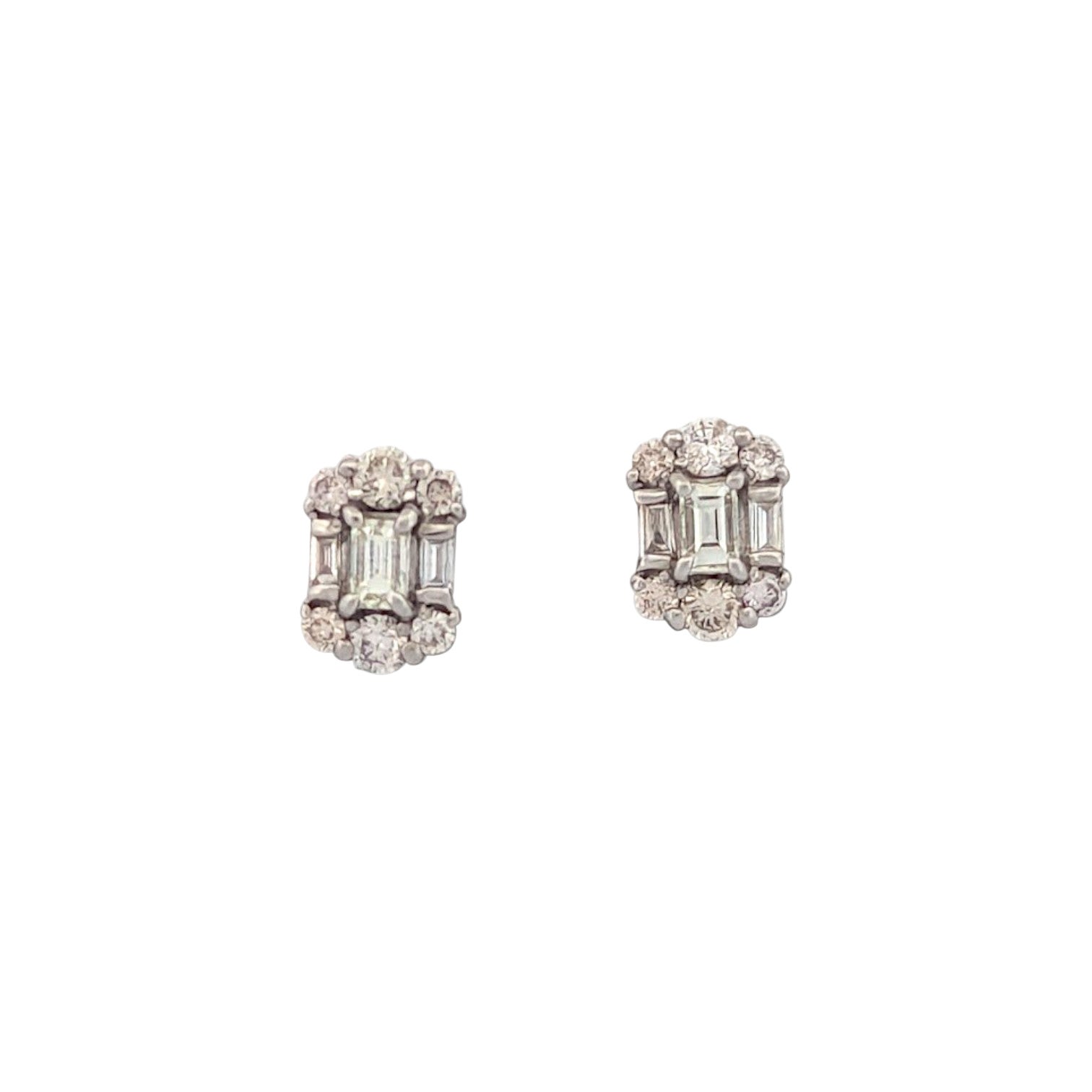Pendientes de diamantes Seraphina - Pendientes Art Déco de platino, joyas de lujo vintage en venta