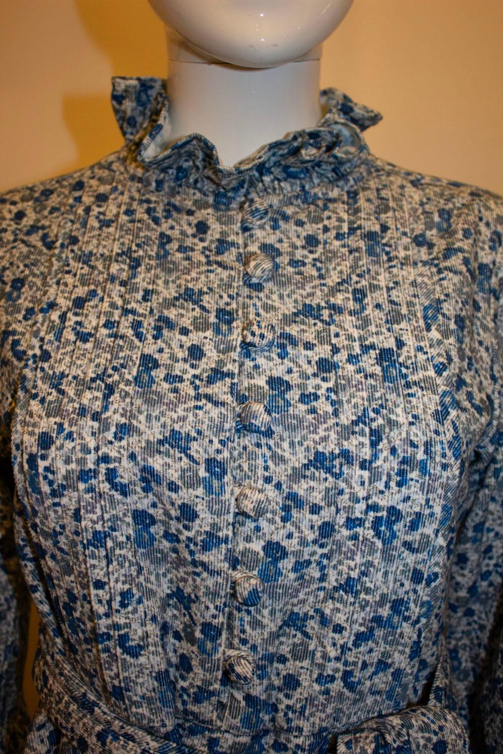 Gray Seraphina London Bue Floral Dress For Sale
