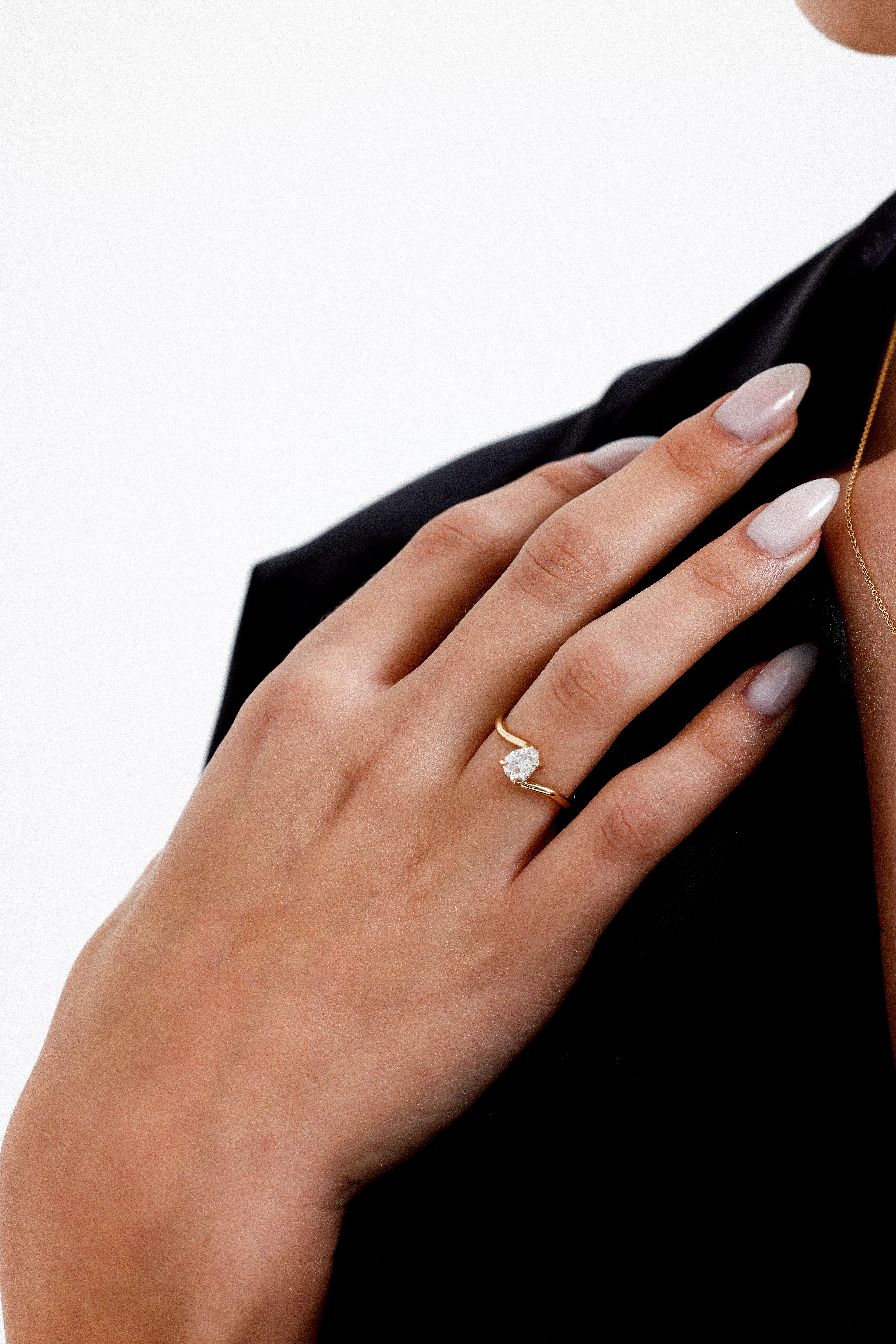 For Sale:  Seraphina Pear Diamond Engagement Ring 2