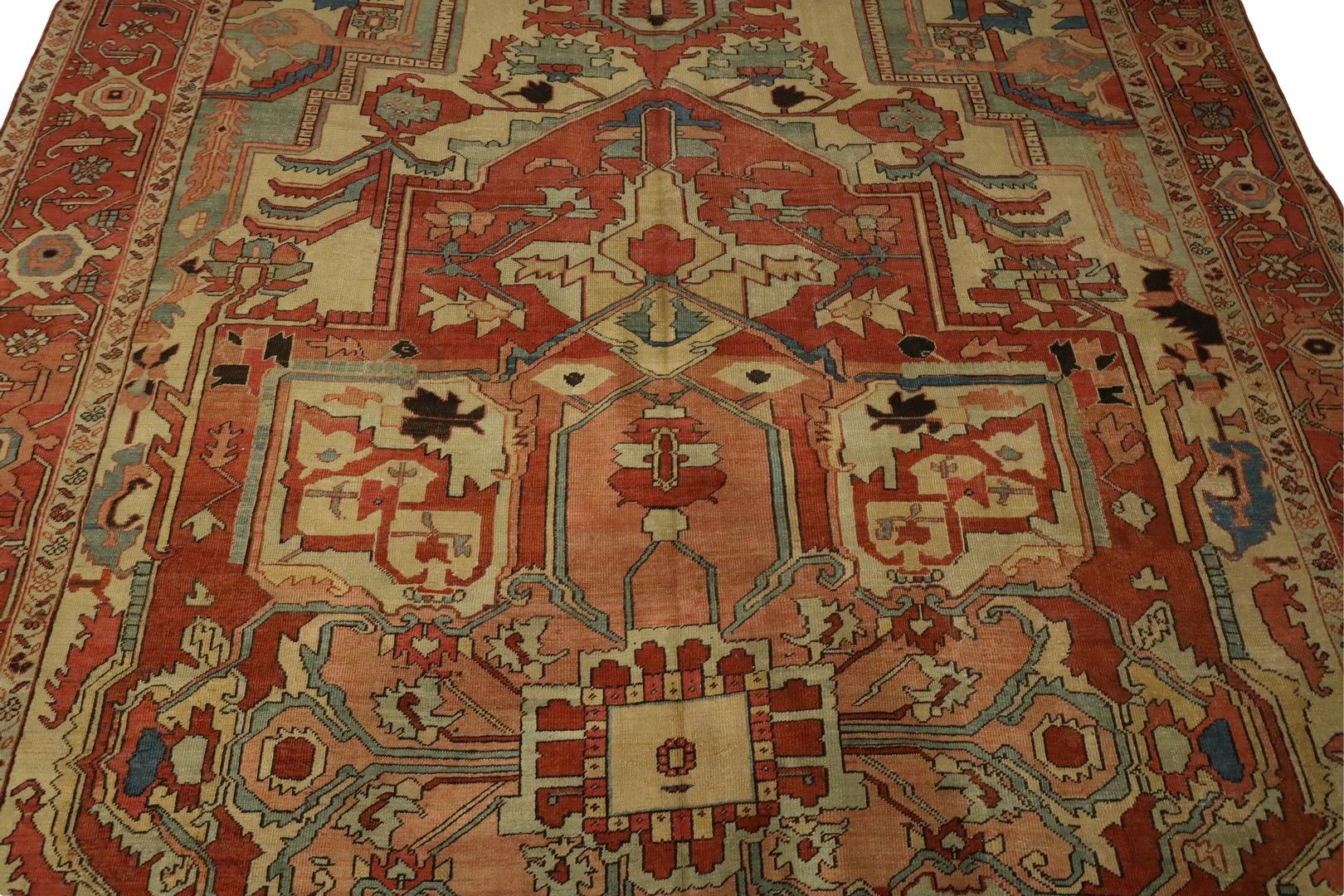 XIXe siècle Tapis ancien Serapi - 9'2
