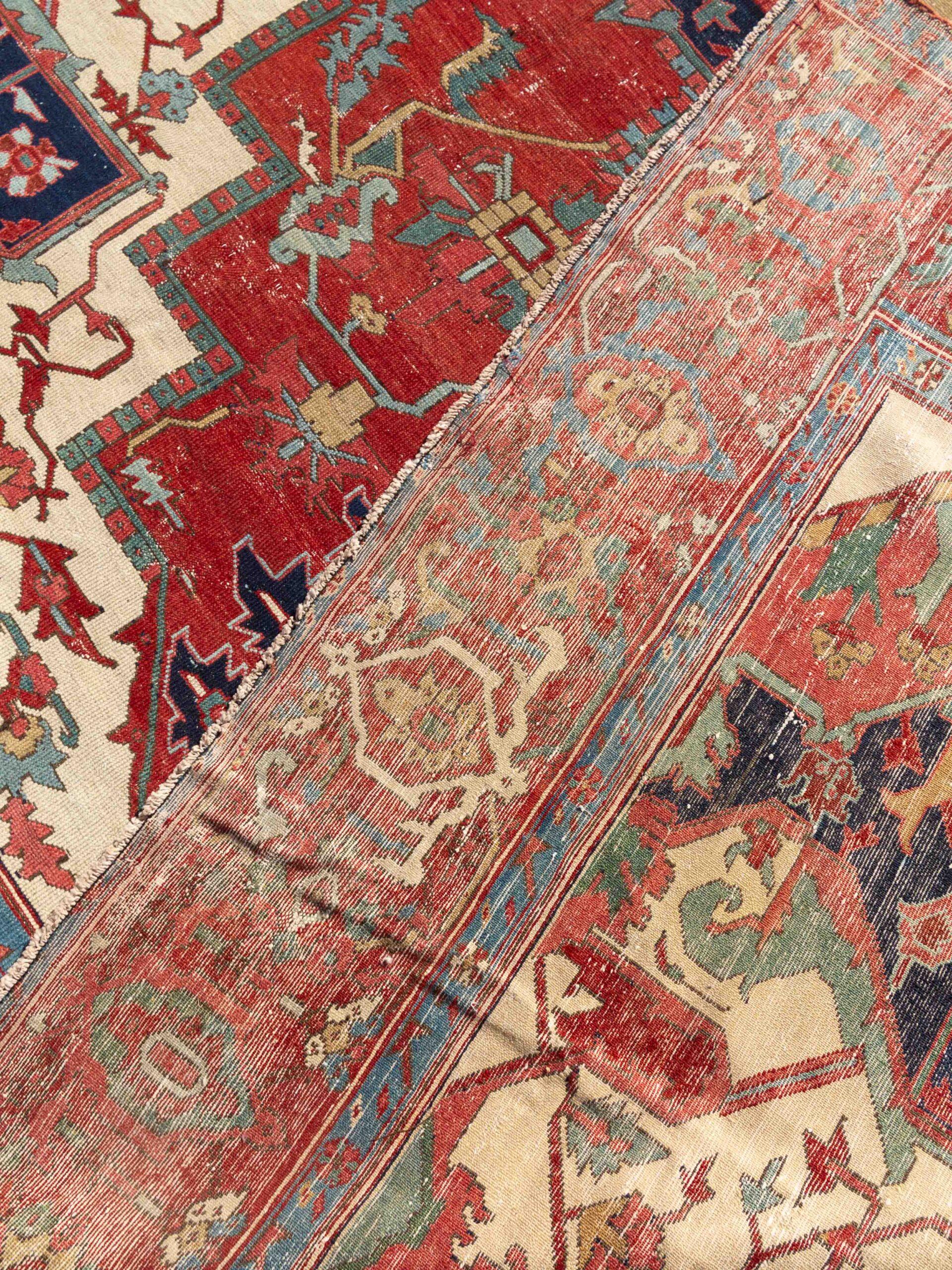 Perse Tapis Serapi, 19e siècle (4e Q) en vente