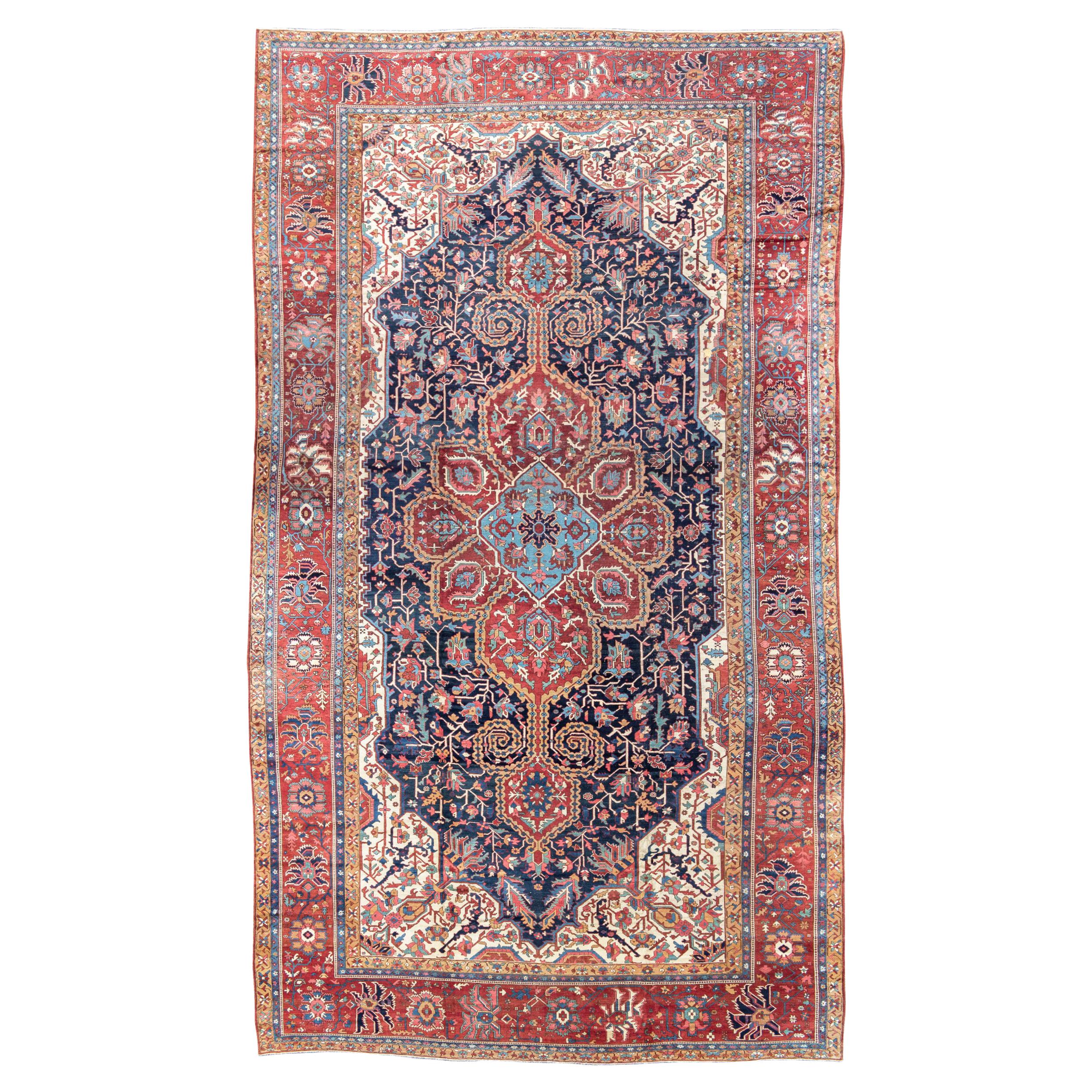 Antique Large Persian Serapi Carpet, 19th Century