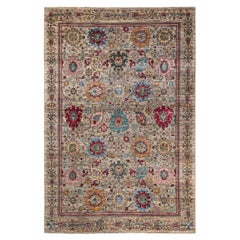 Serapi, One-of-a-Kind Hand Knotted Runner Rug, Beige