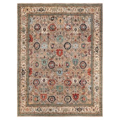 Serapi, One-of-a-Kind Hand-Knotted Runner Rug  - Beige, 9' 1" x 12' 1"