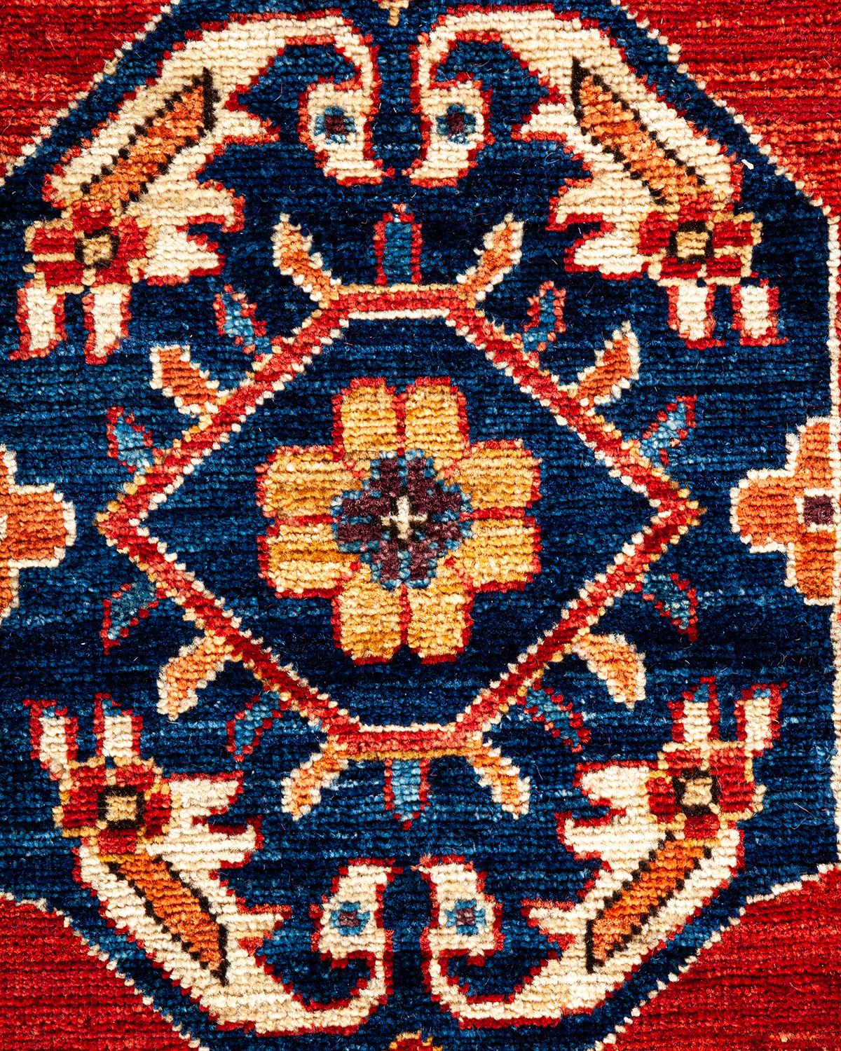 Laine Serapi, Tapis de course unique noué à la main  Bleu, 2'' 10 x 14'' 0 en vente