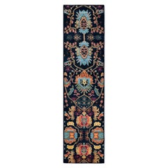 Serapi, One-of-a-Kind Hand-Knotted Runner Rug, Blue